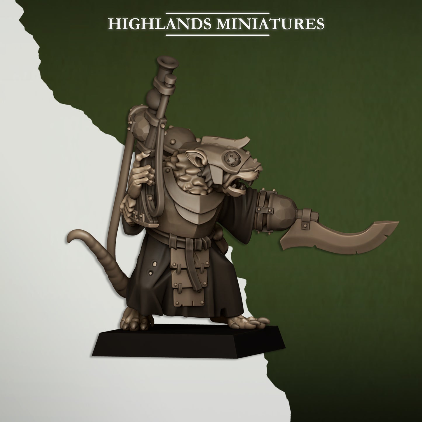 Miniatura Ingeniero de la Cloaca Hombres-Rata resina 28mm sin pintar - Drakholm
