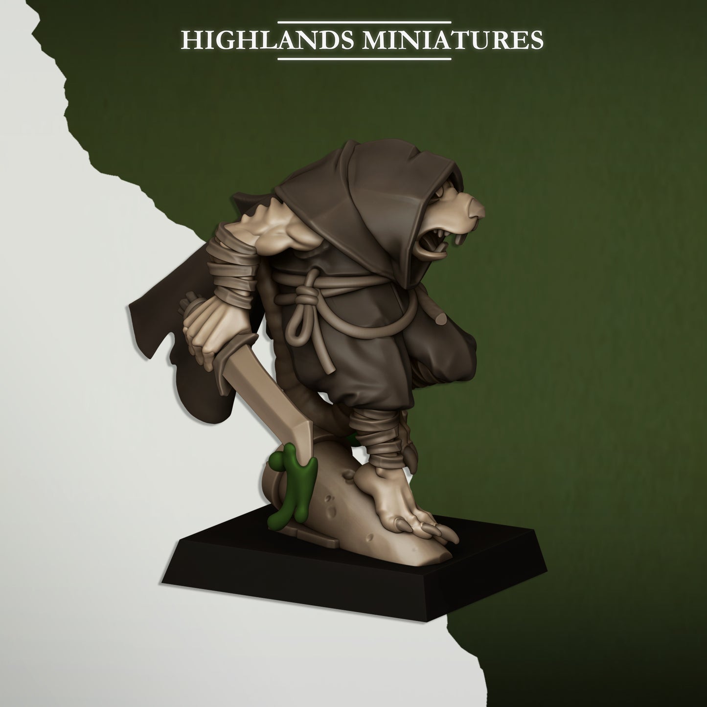 Miniatura Asesino de la Cloaca Hombres-Rata resina 28mm sin pintar - Drakholm