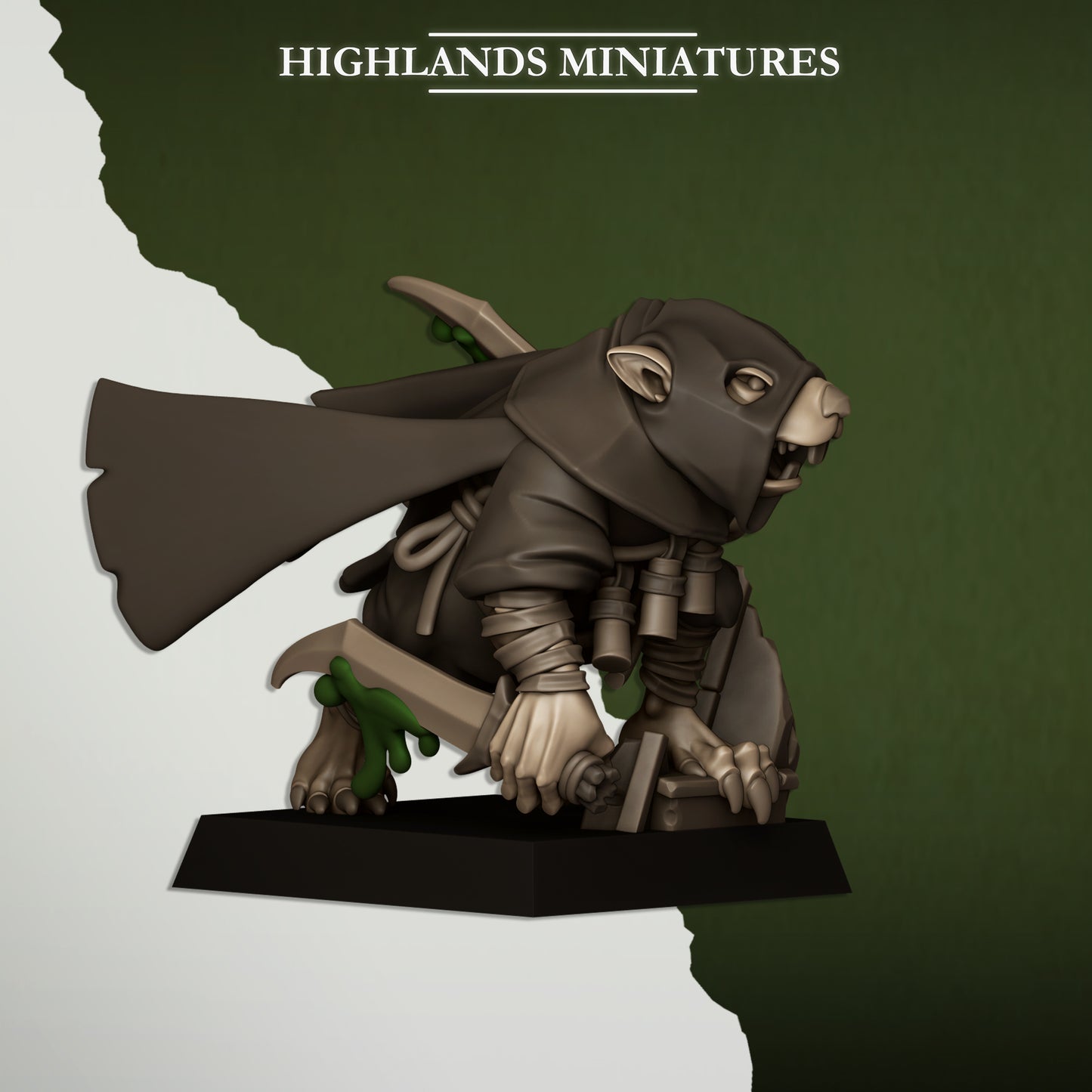 Miniatura Asesino de la Cloaca Hombres-Rata resina 28mm sin pintar - Drakholm