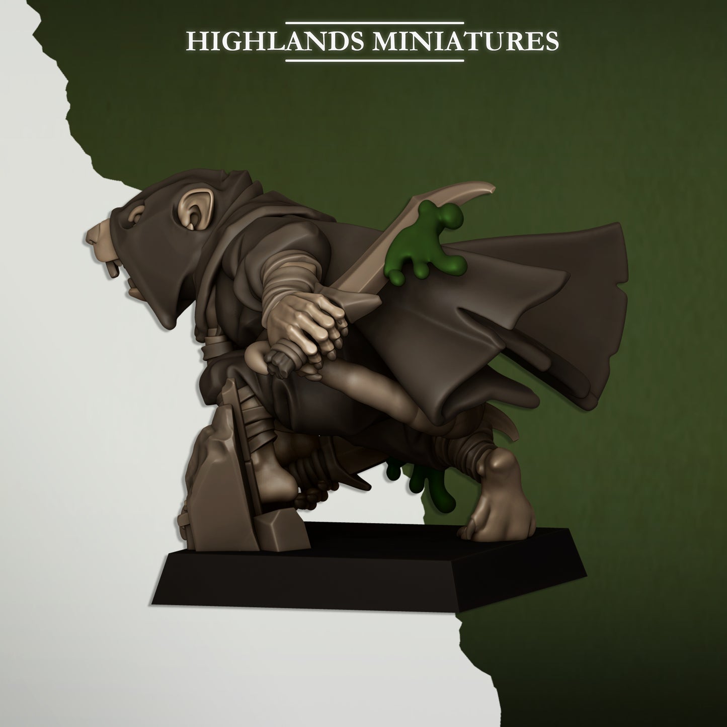 Miniatura Asesino de la Cloaca Hombres-Rata resina 28mm sin pintar - Drakholm