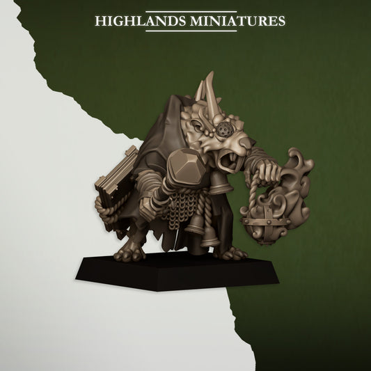 Miniatura Pastor Verminario Hombres-Rata resina 28mm sin pintar - Drakholm