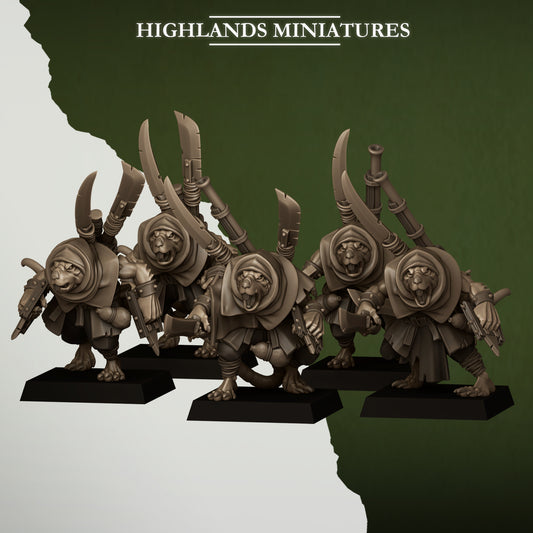 Miniatura Contrabandista Verminario Hombres-Rata resina 28mm sin pintar - Drakholm