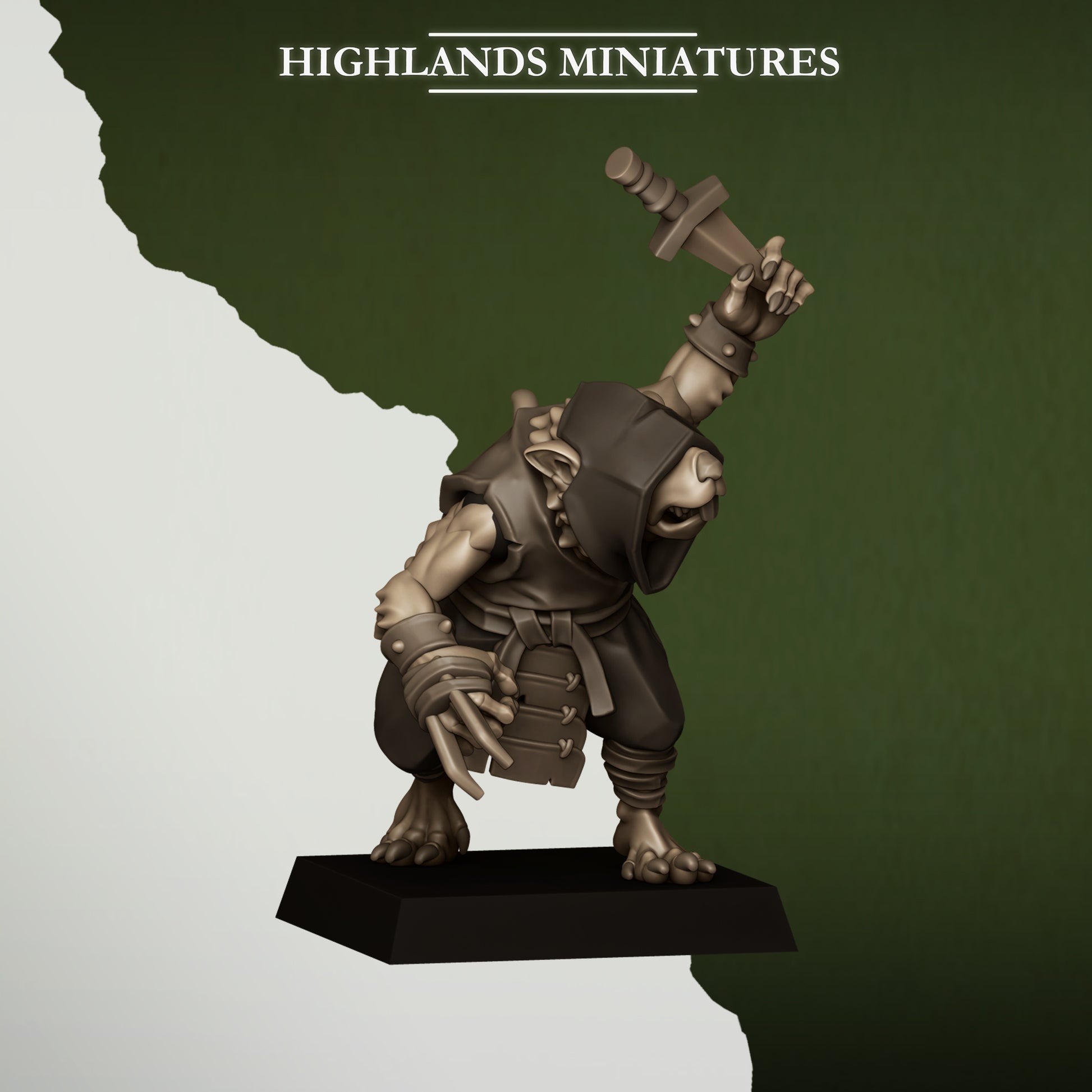 Miniatura Matones de la Cloaca Hombres-Rata resina 28mm sin pintar - Drakholm