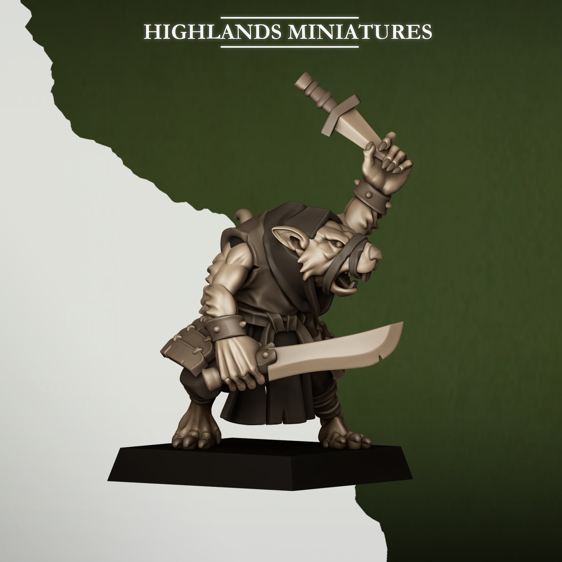 Miniatura Matones de la Cloaca Hombres-Rata resina 28mm sin pintar - Drakholm