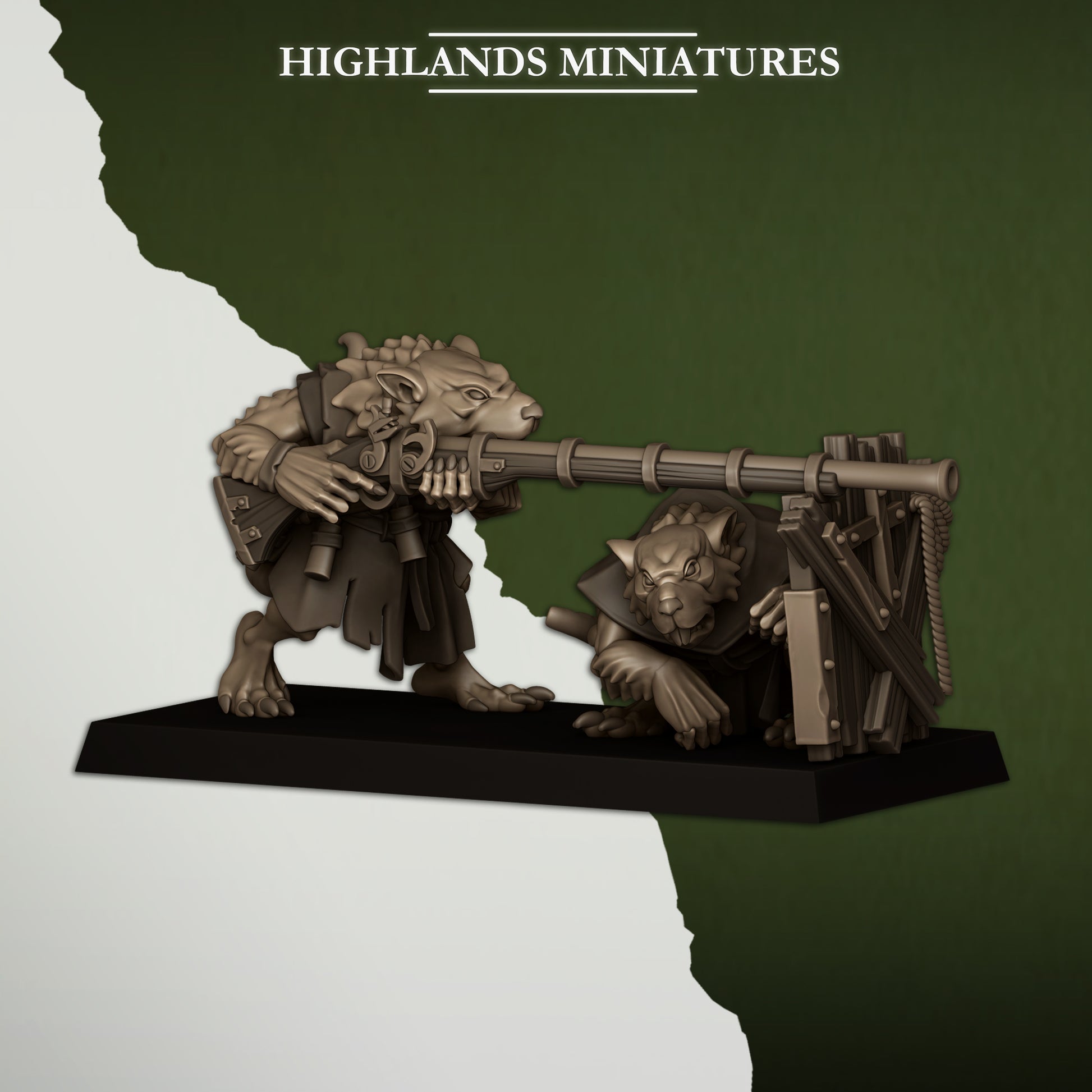 Miniatura Tiradores de la Cloaca Hombres-Rata resina 28mm sin pintar - Drakholm