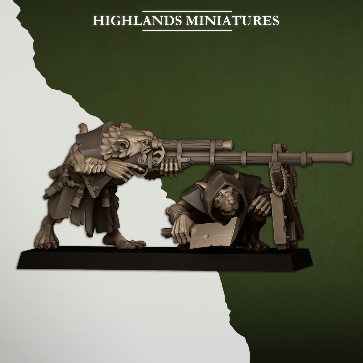 Miniatura Tiradores de la Cloaca Hombres-Rata resina 28mm sin pintar - Drakholm