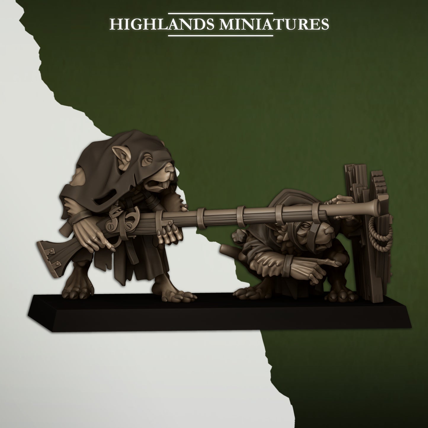 Miniatura Tiradores de la Cloaca Hombres-Rata resina 28mm sin pintar - Drakholm