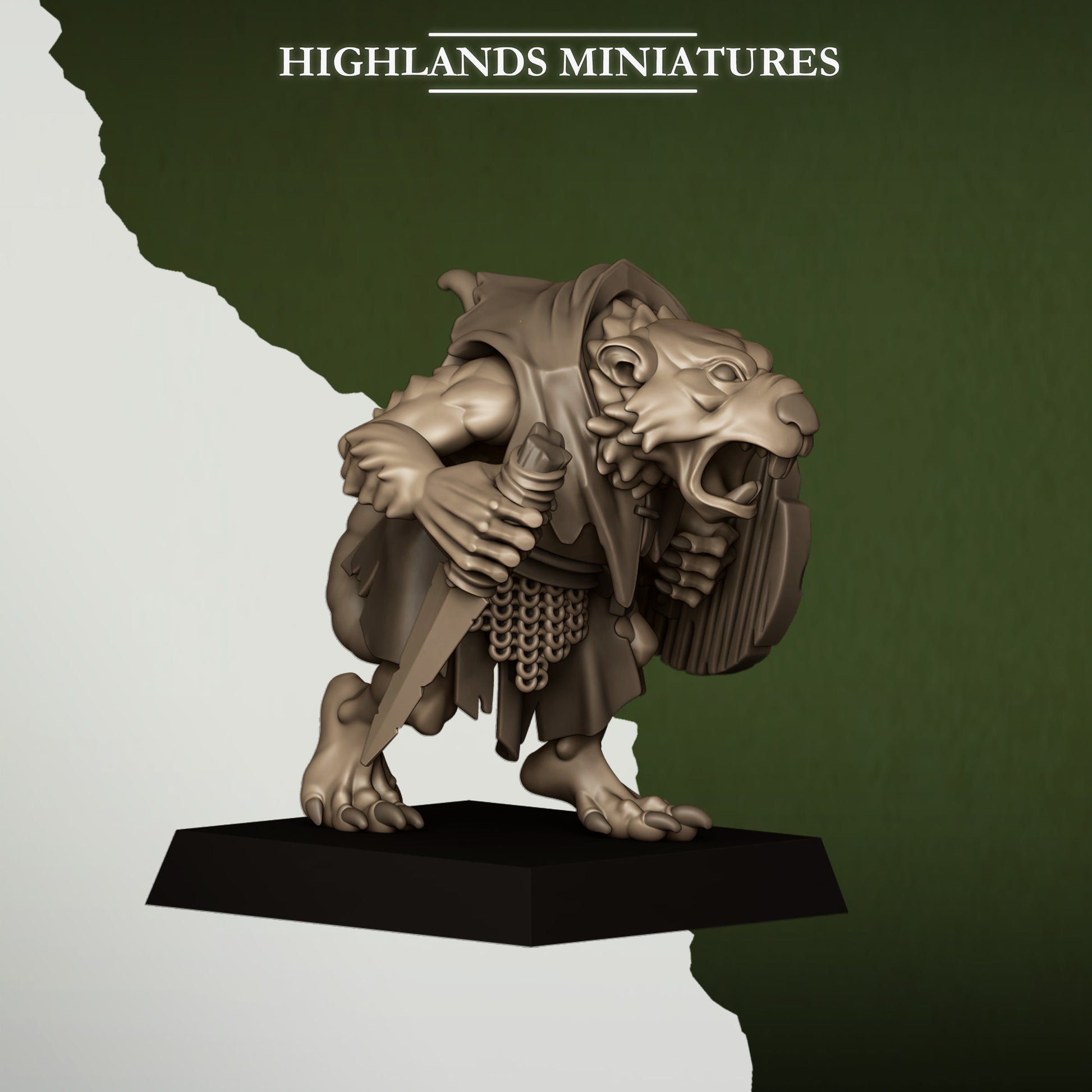 Miniatura Ratas de la Cloaca Hombres-Rata resina 28mm sin pintar - Drakholm