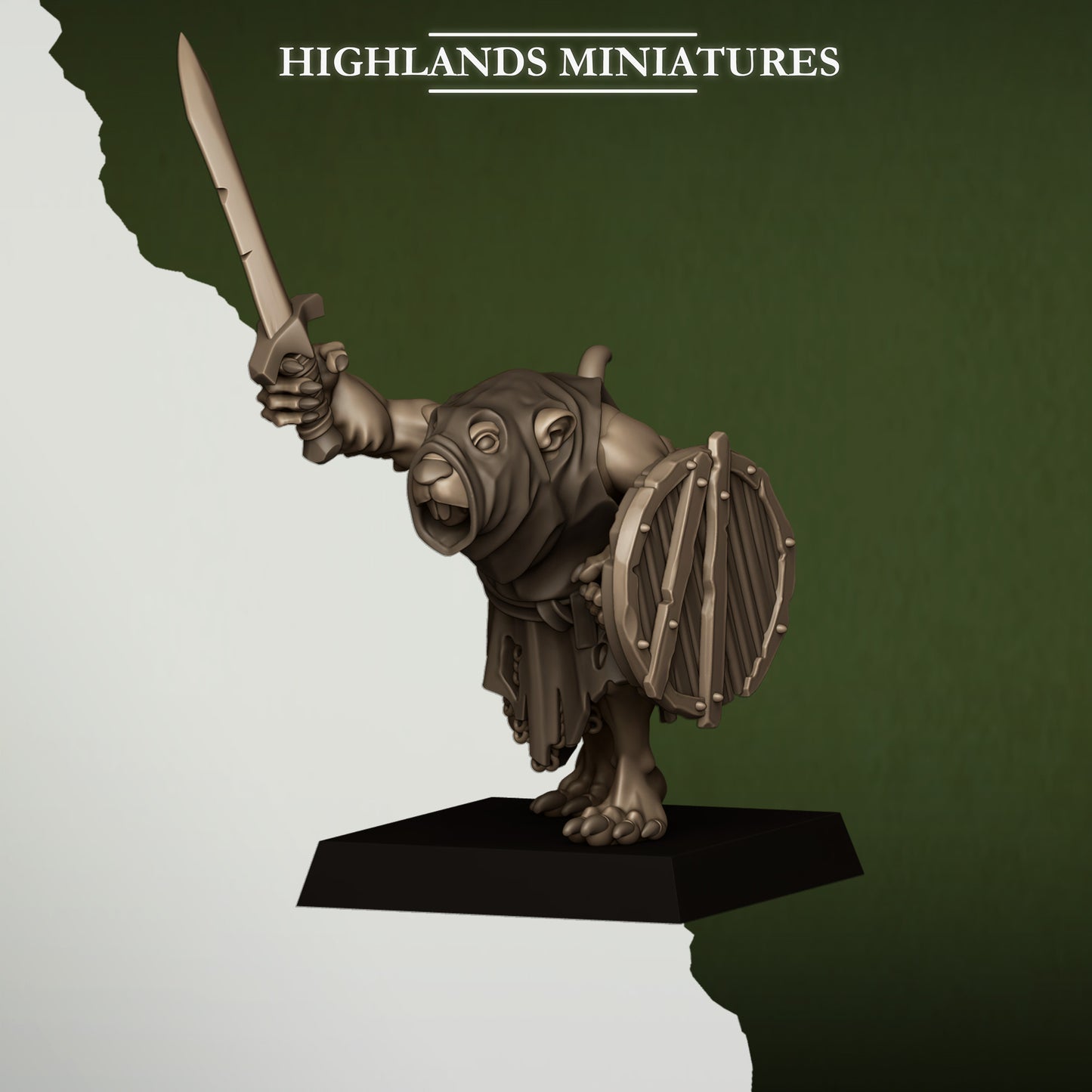 Miniatura Ratas de la Cloaca Hombres-Rata resina 28mm sin pintar - Drakholm