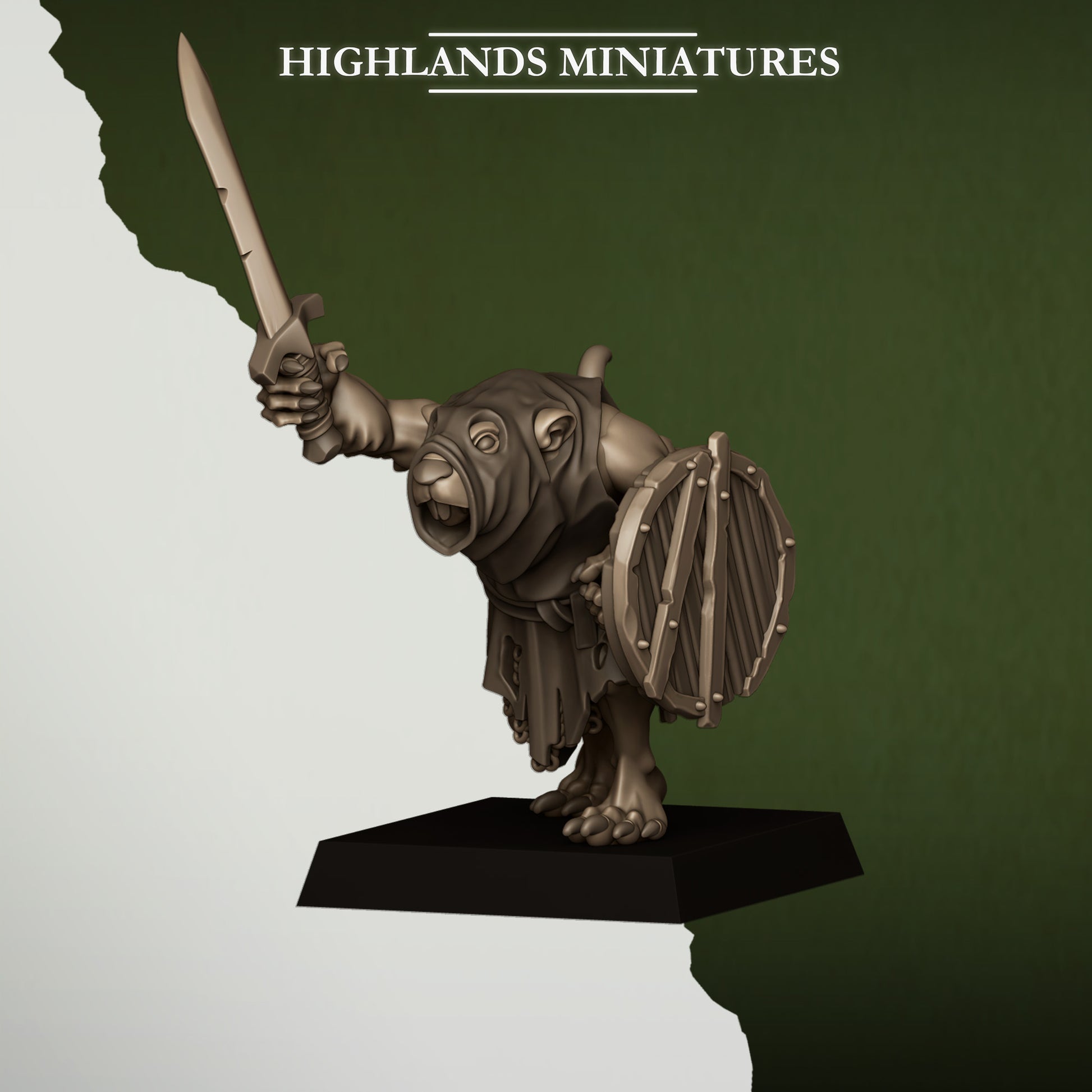 Miniatura Ratas de la Cloaca Hombres-Rata resina 28mm sin pintar - Drakholm