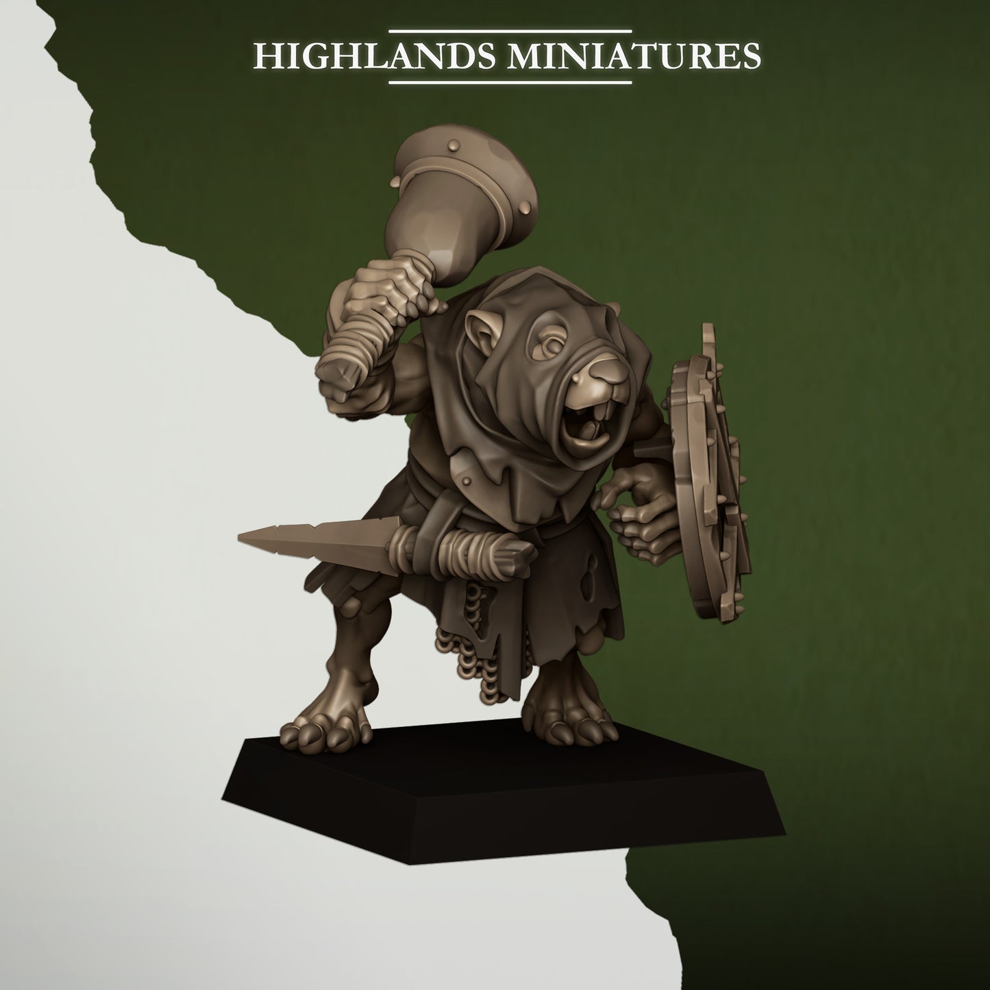 Miniatura Ratas de la Cloaca Hombres-Rata resina 28mm sin pintar - Drakholm