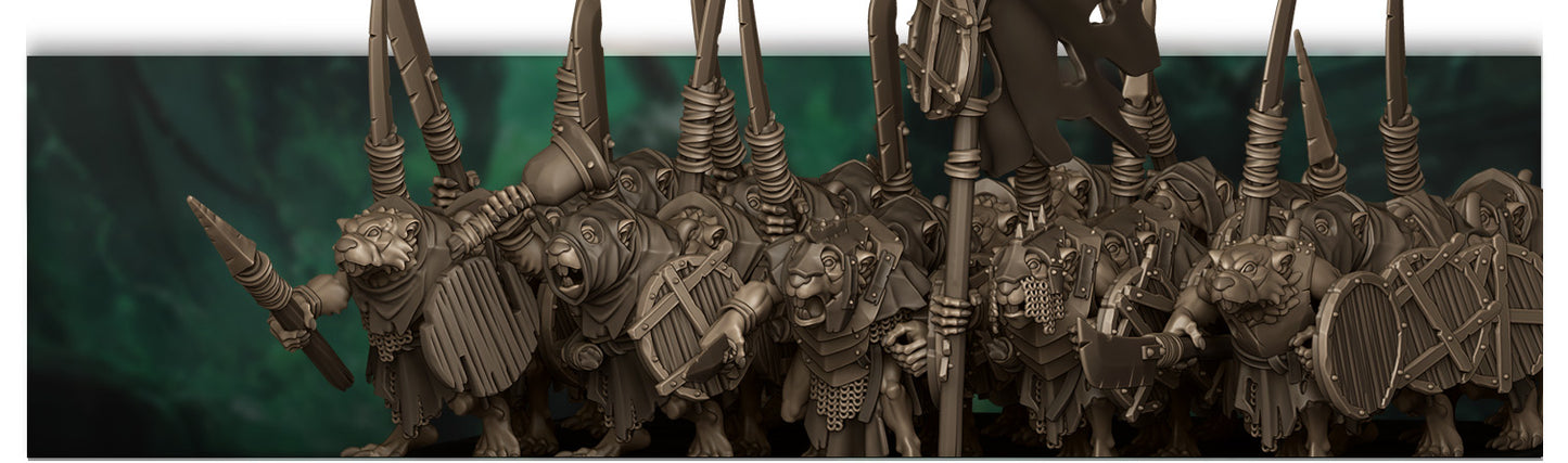 Miniatura Ratas de la Cloaca Hombres-Rata resina 28mm sin pintar - Drakholm