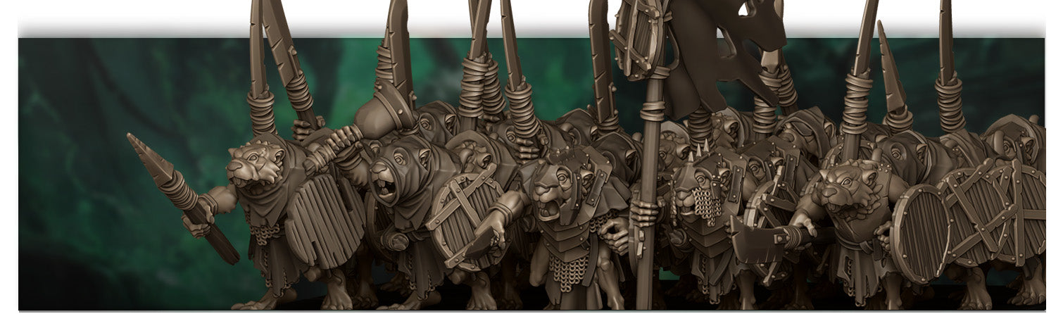 Miniatura Ratas de la Cloaca Hombres-Rata resina 28mm sin pintar - Drakholm