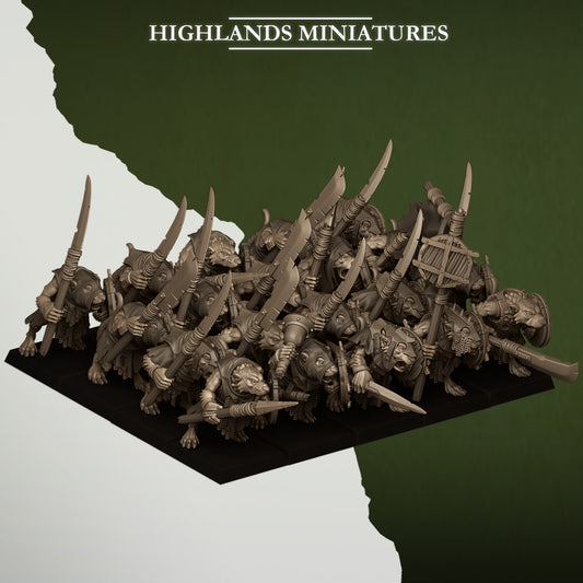 Miniatura Ratas de la Cloaca Hombres-Rata resina 28mm sin pintar - Drakholm