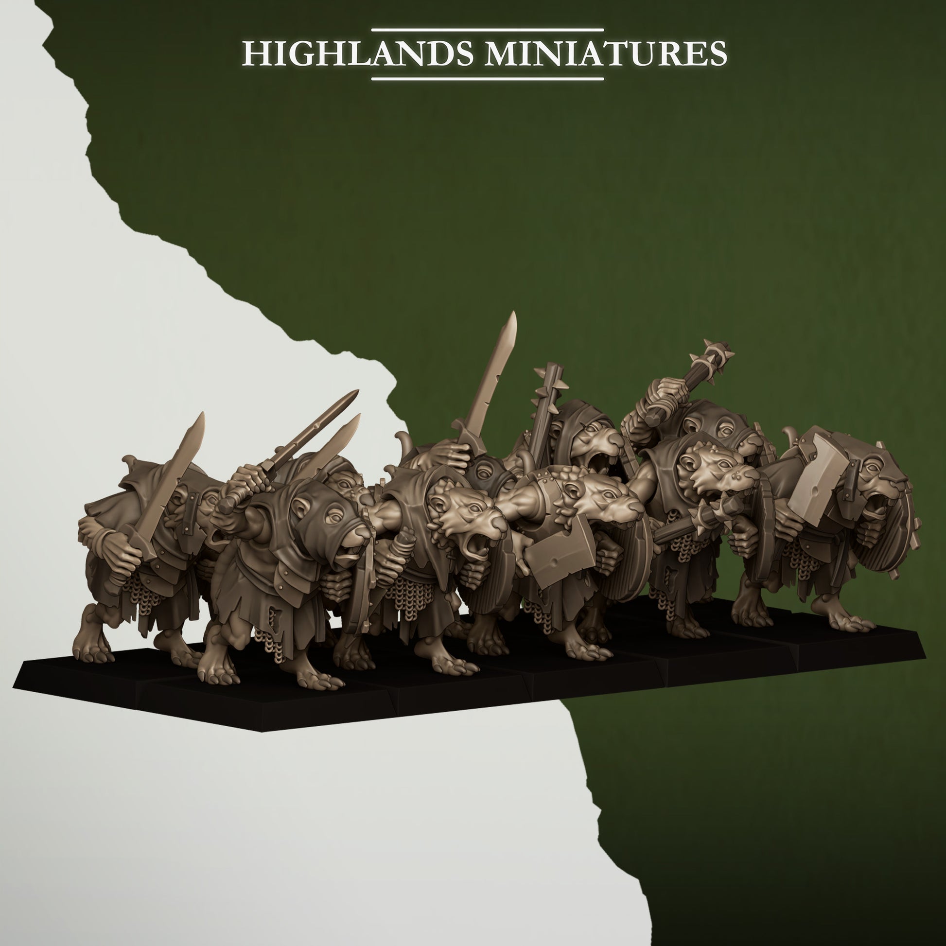 Miniatura Ratas de la Cloaca Hombres-Rata resina 28mm sin pintar - Drakholm