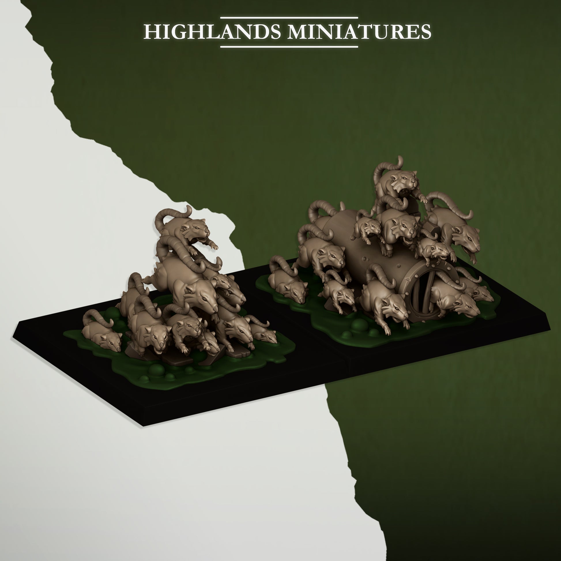 Miniatura Enjambres de Ratas Hombres-Rata resina 28mm sin pintar - Drakholm
