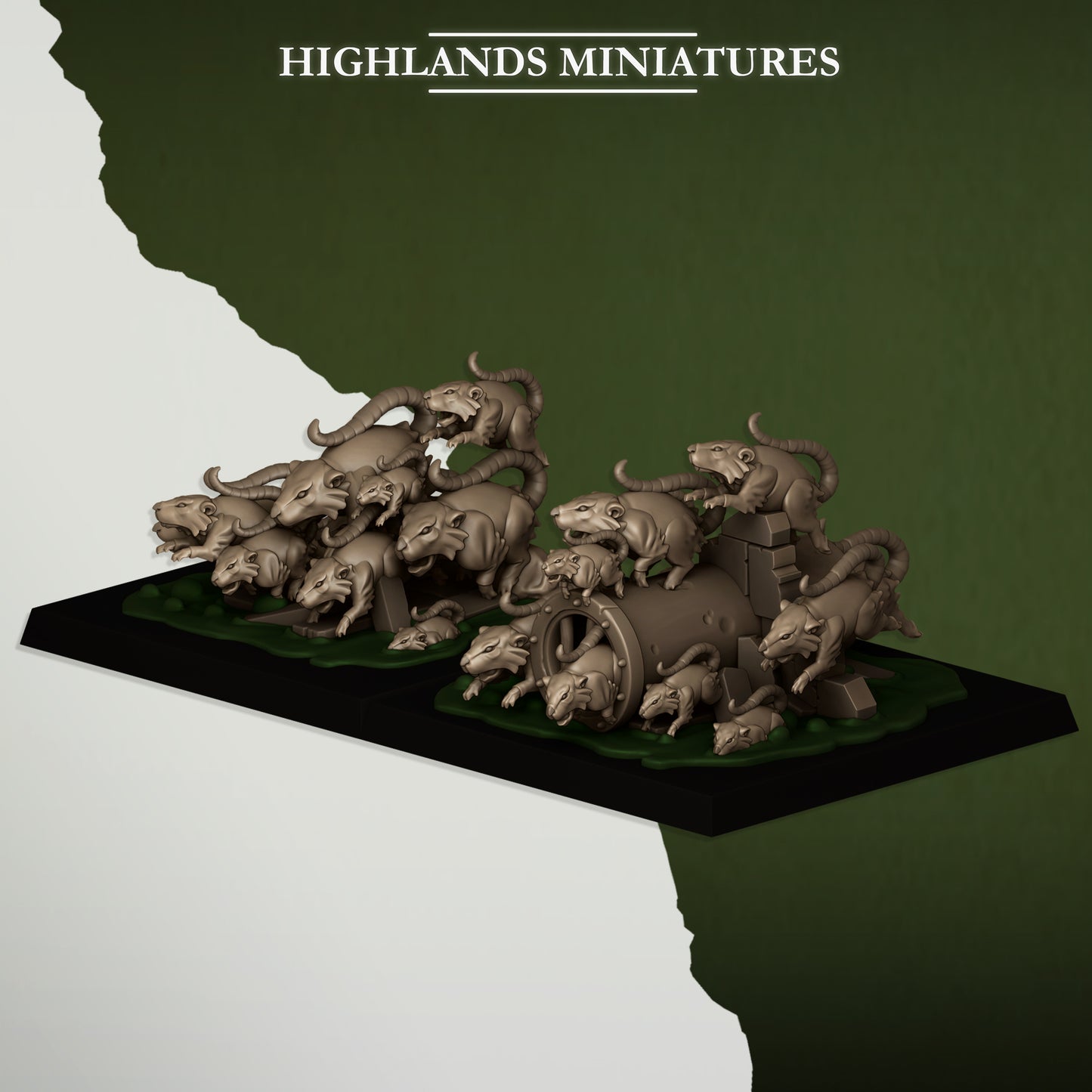 Miniatura Enjambres de Ratas Hombres-Rata resina 28mm sin pintar - Drakholm