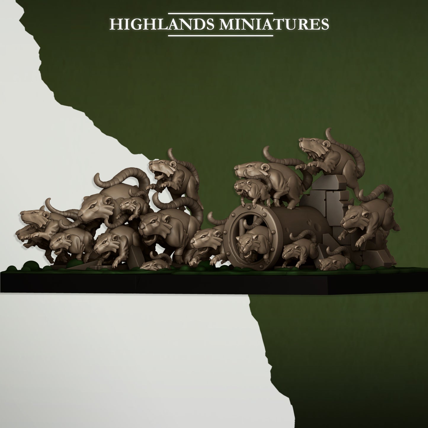 Miniatura Enjambres de Ratas Hombres-Rata resina 28mm sin pintar - Drakholm