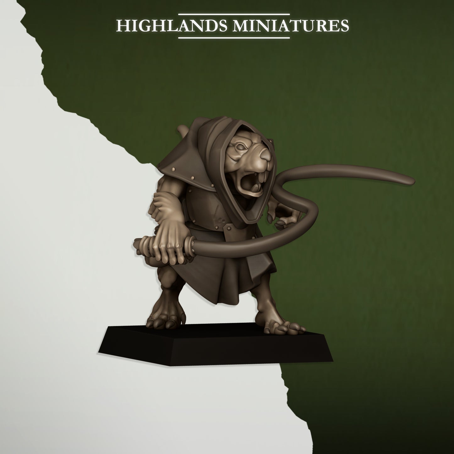 Miniatura Ratas y Adiestradores Hombres-Rata resina 28mm sin pintar - Drakholm