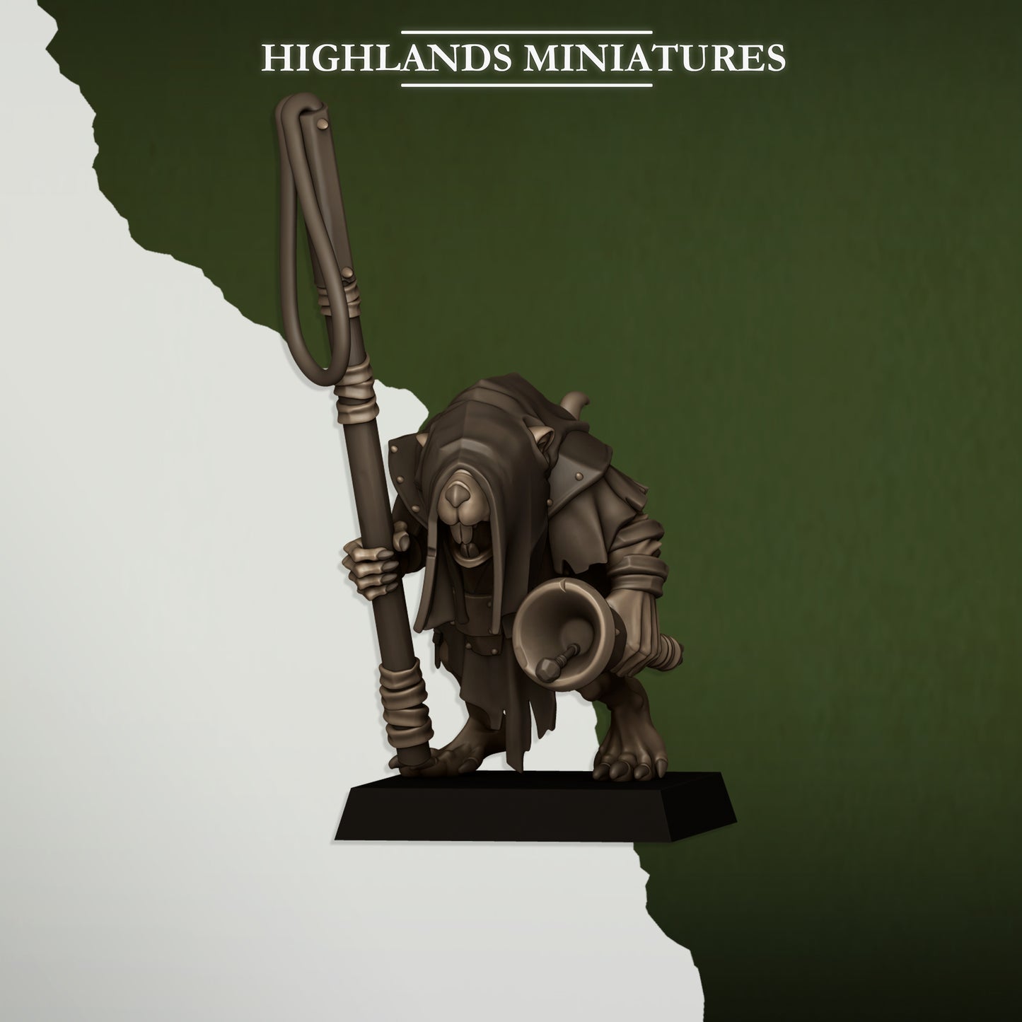Miniatura Ratas y Adiestradores Hombres-Rata resina 28mm sin pintar - Drakholm