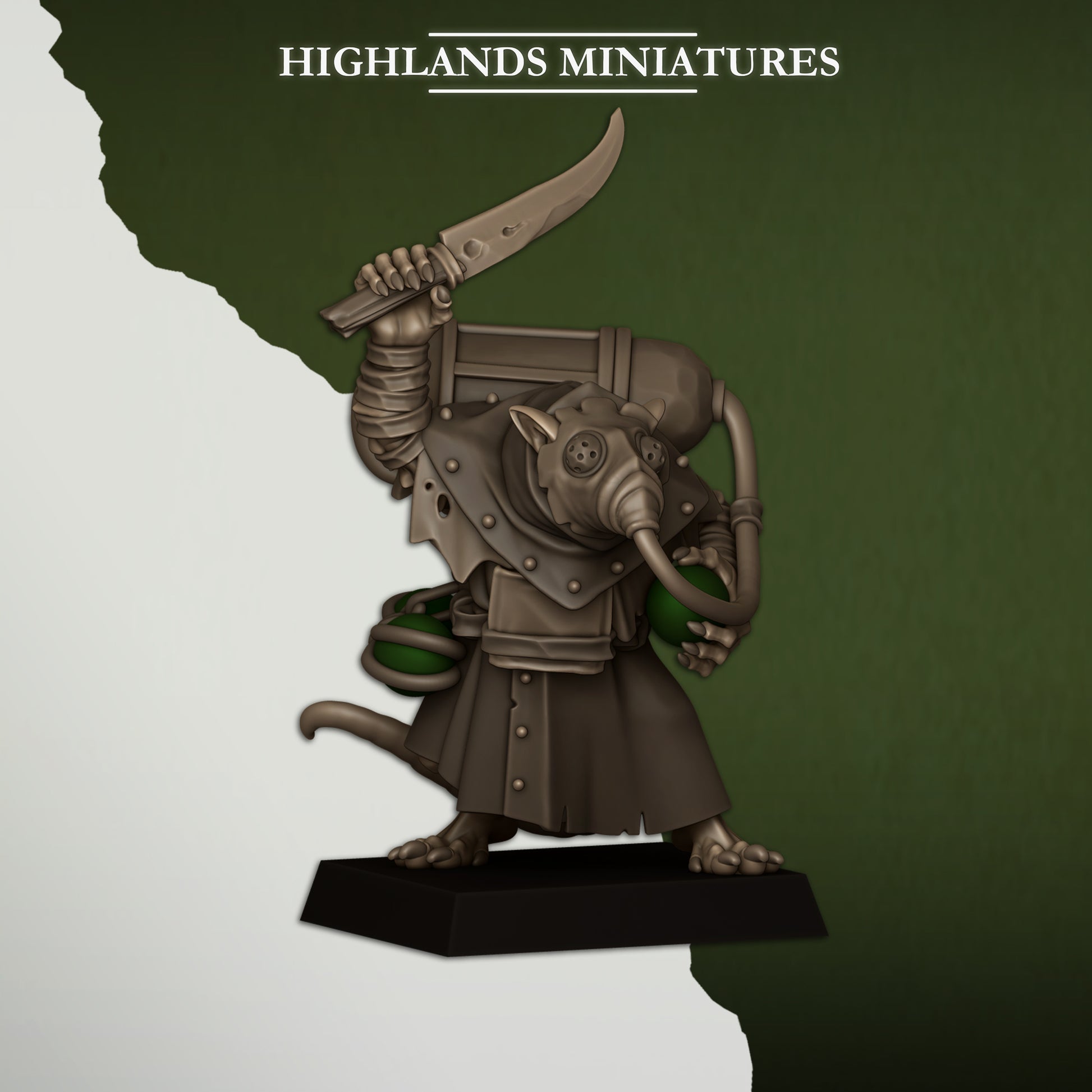 Miniatura Portadores de Veneno Hombres-Rata resina 28mm sin pintar - Drakholm