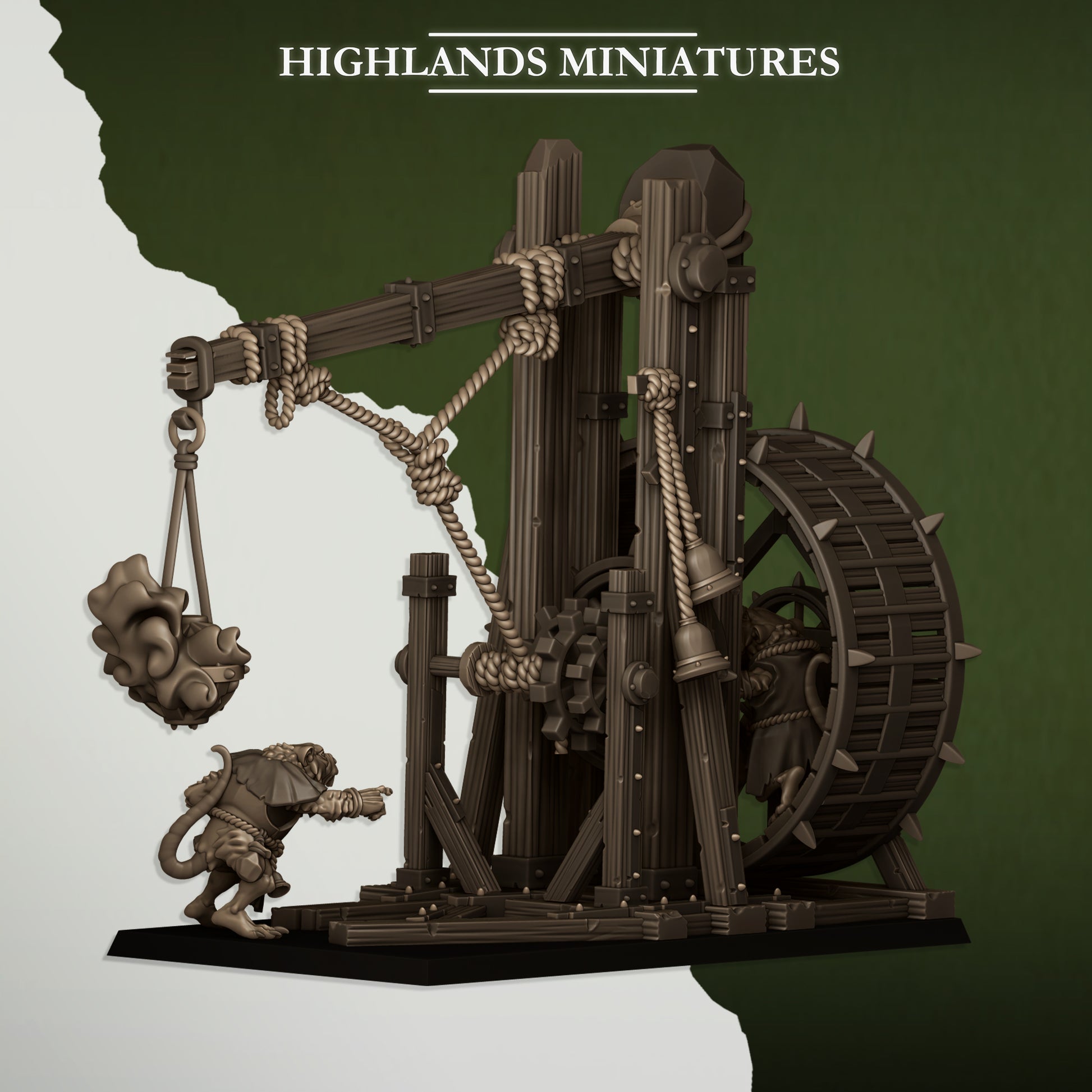 Miniatura Lanzaincensiarios Verminarios Hombres-Rata resina 28mm sin pintar - Drakholm