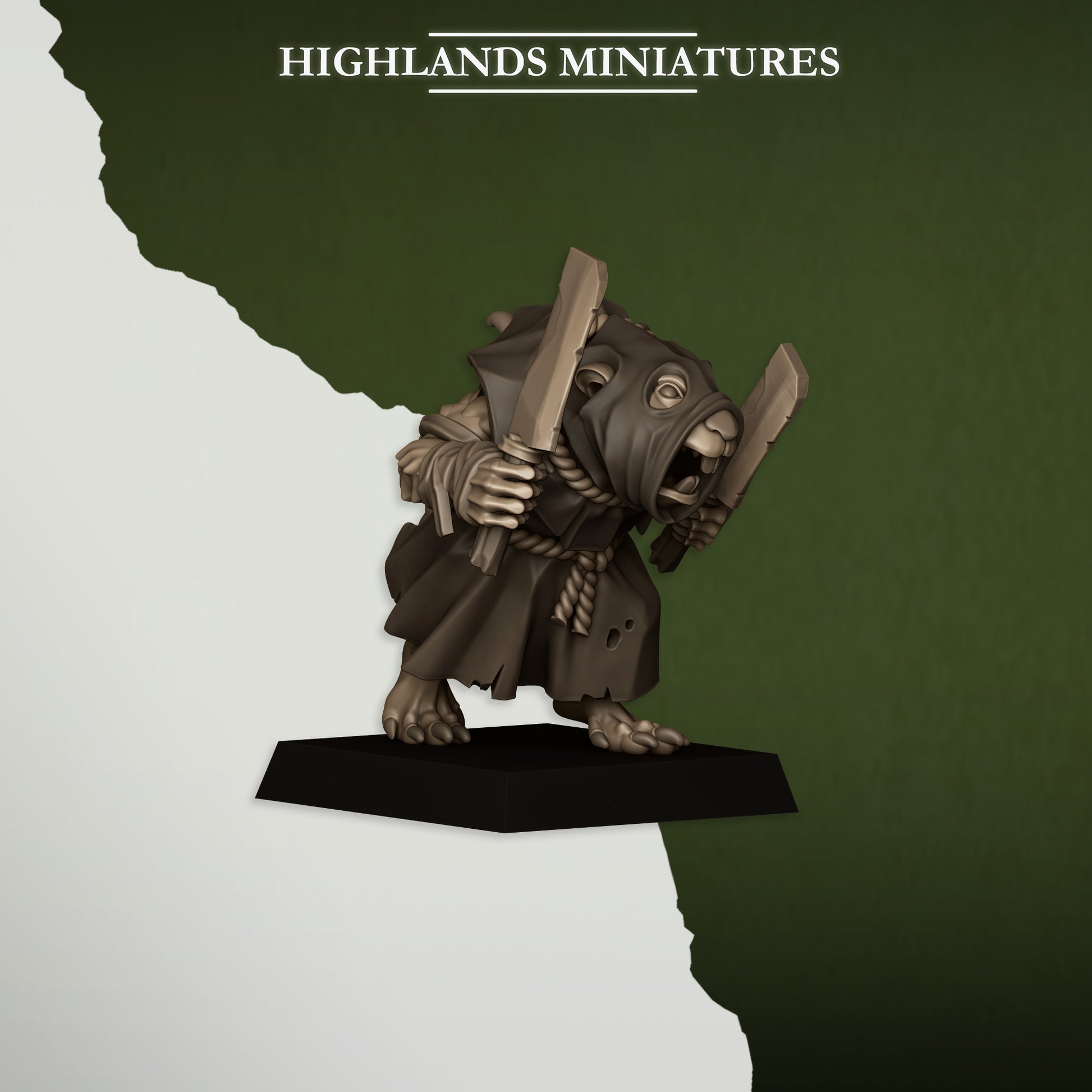 Miniatura Acólitos Verminarios Hombres-Rata resina 28mm sin pintar - Drakholm