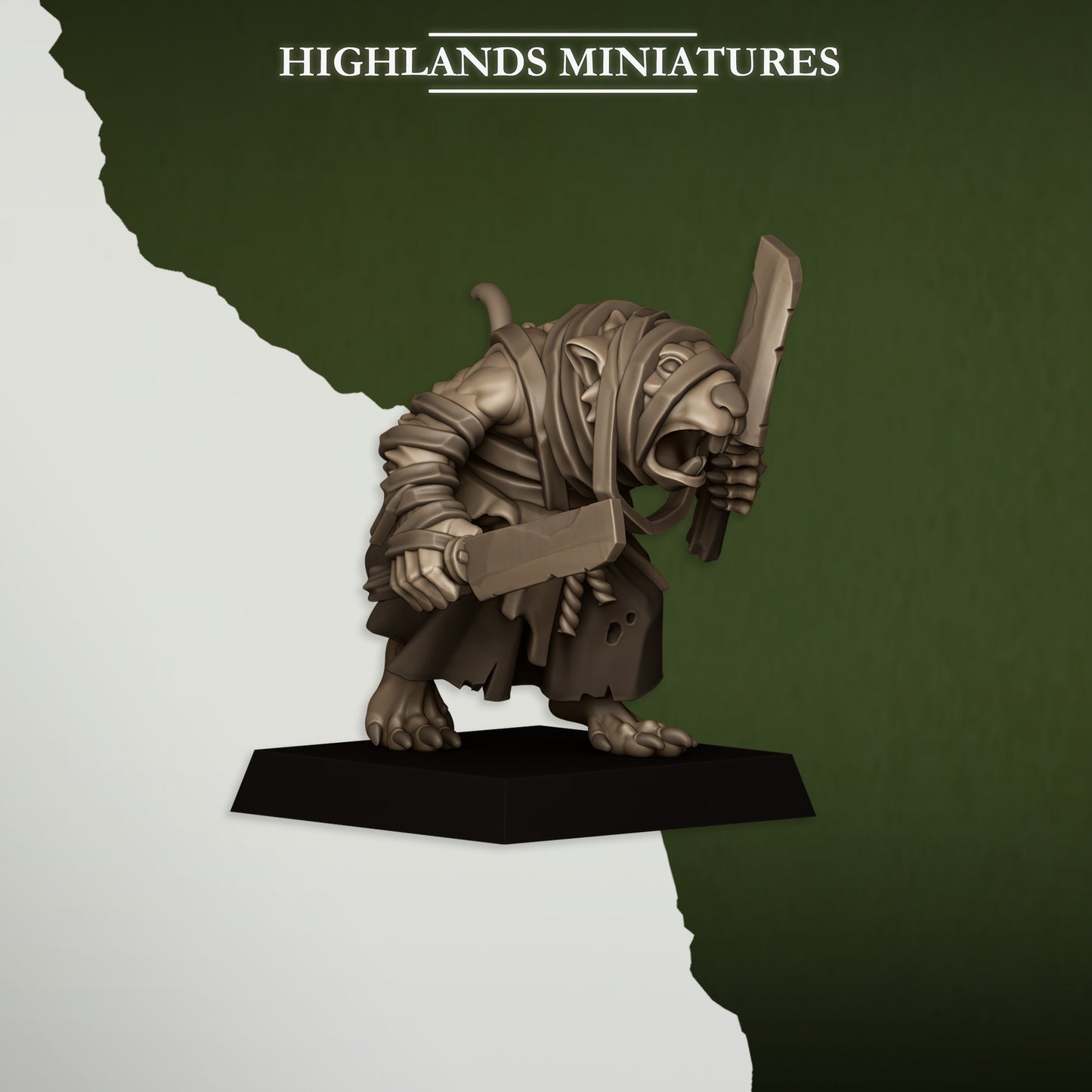 Miniatura Acólitos Verminarios Hombres-Rata resina 28mm sin pintar - Drakholm