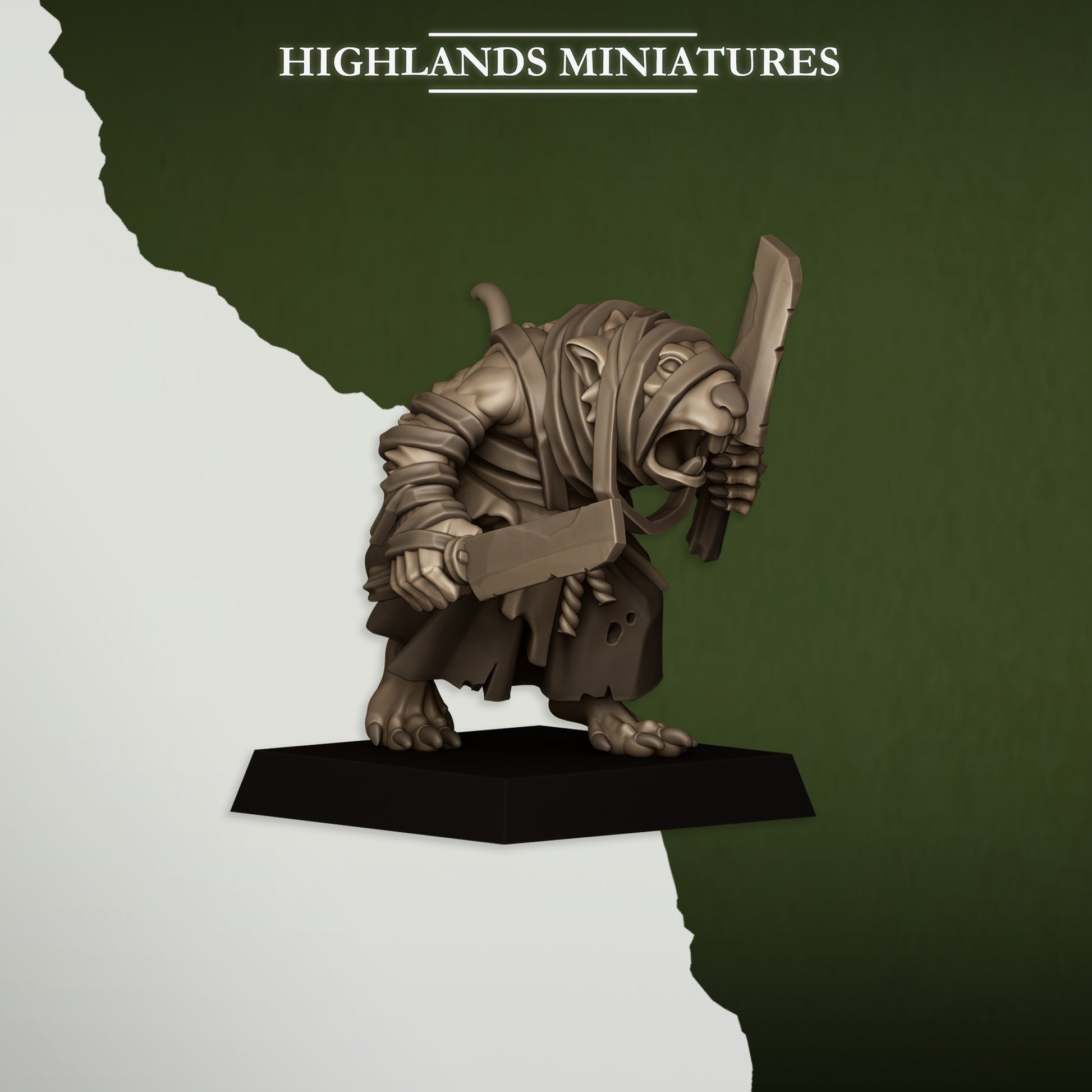 Miniatura Acólitos Verminarios Hombres-Rata resina 28mm sin pintar - Drakholm