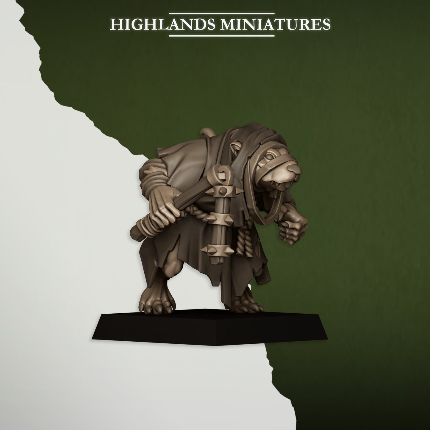 Miniatura Acólitos Verminarios Hombres-Rata resina 28mm sin pintar - Drakholm