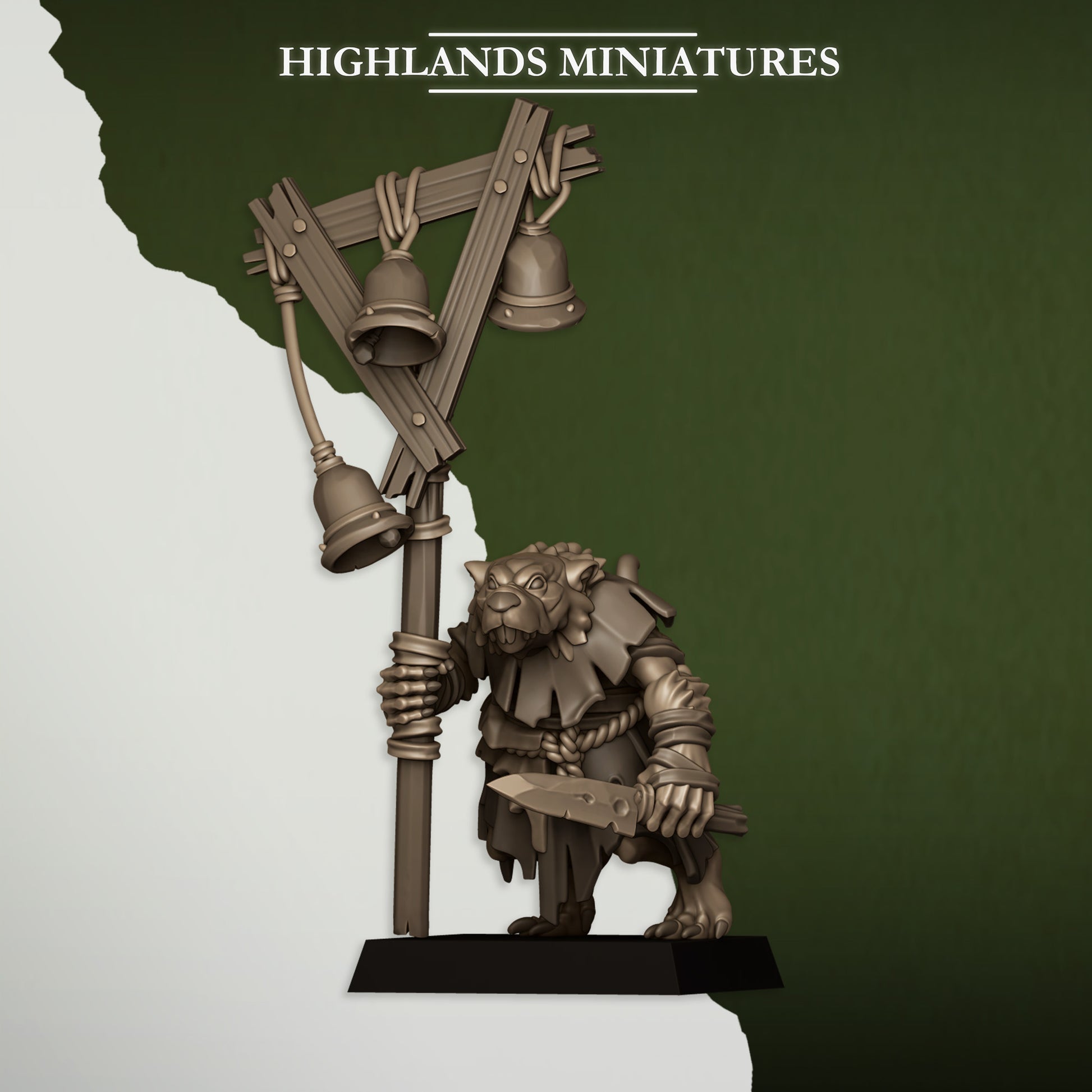 Miniatura Acólitos Verminarios Hombres-Rata resina 28mm sin pintar - Drakholm