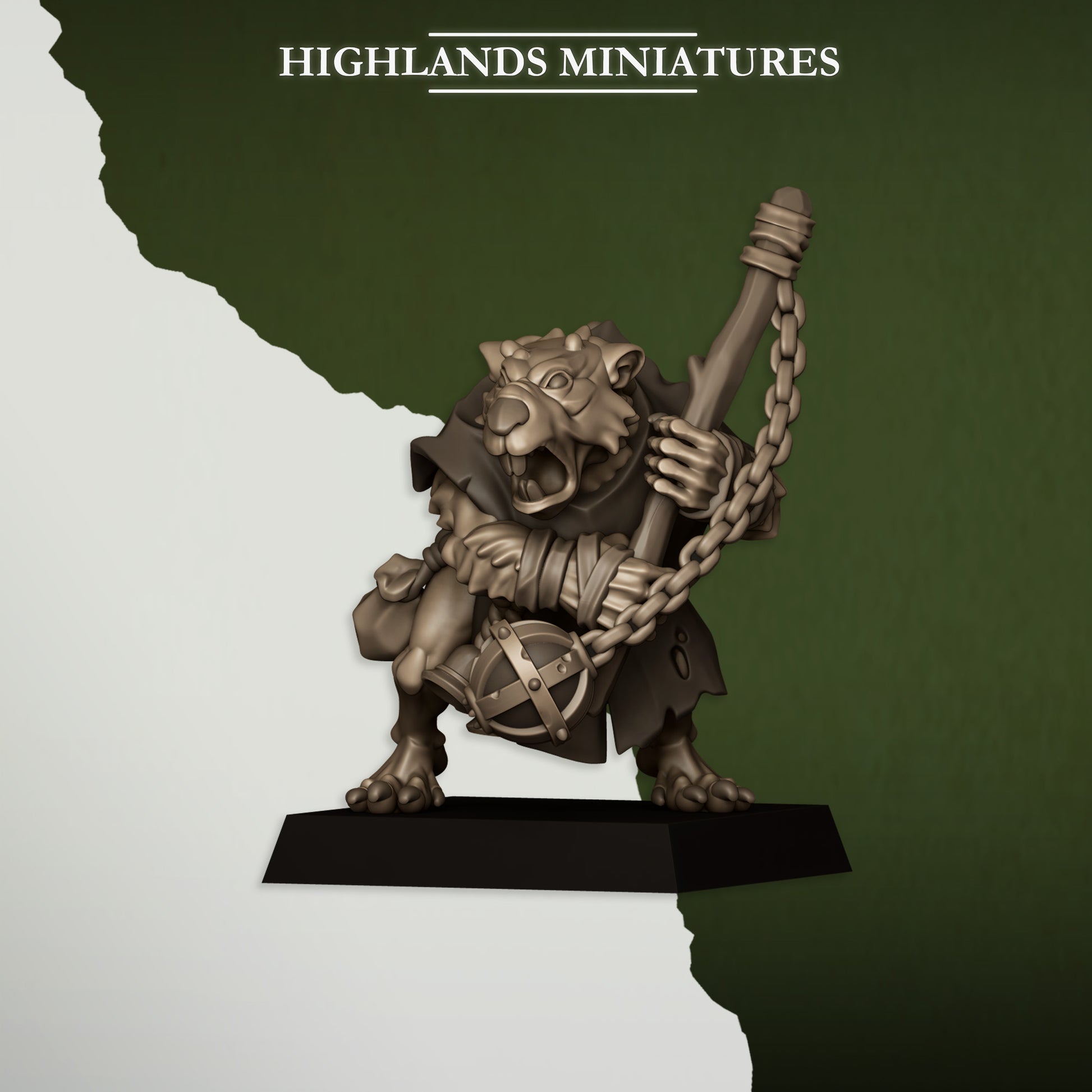 Miniatura Acólitos Verminarios Hombres-Rata resina 28mm sin pintar - Drakholm