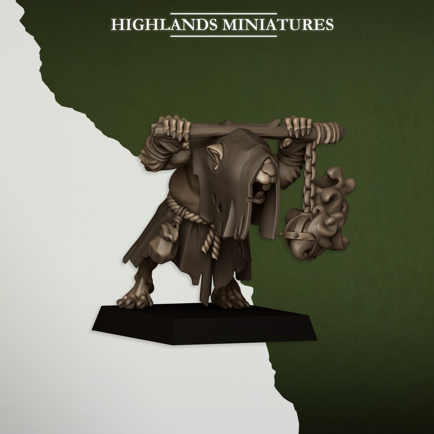 Miniatura Acólitos Verminarios Hombres-Rata resina 28mm sin pintar - Drakholm