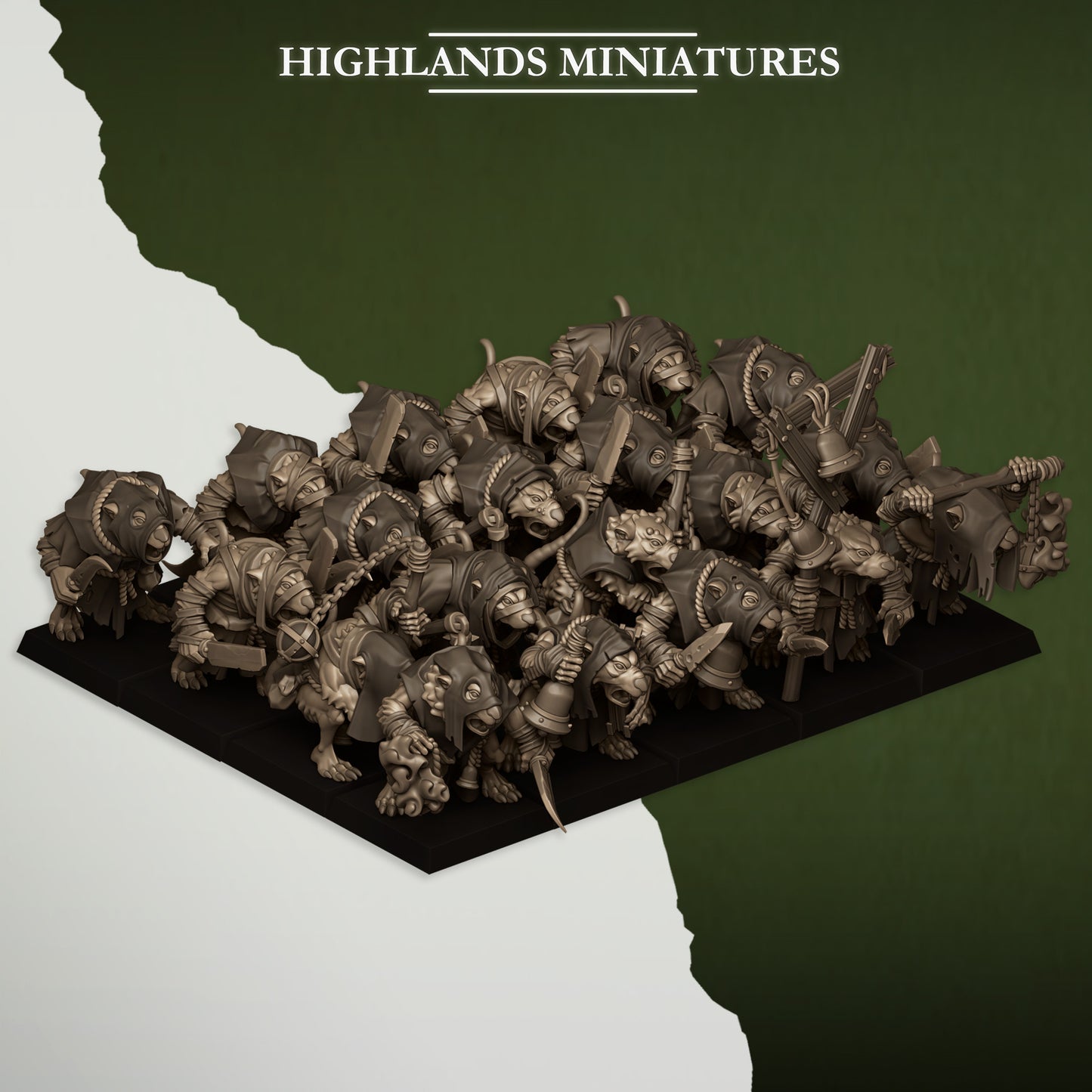 Miniatura Acólitos Verminarios Hombres-Rata resina 28mm sin pintar - Drakholm