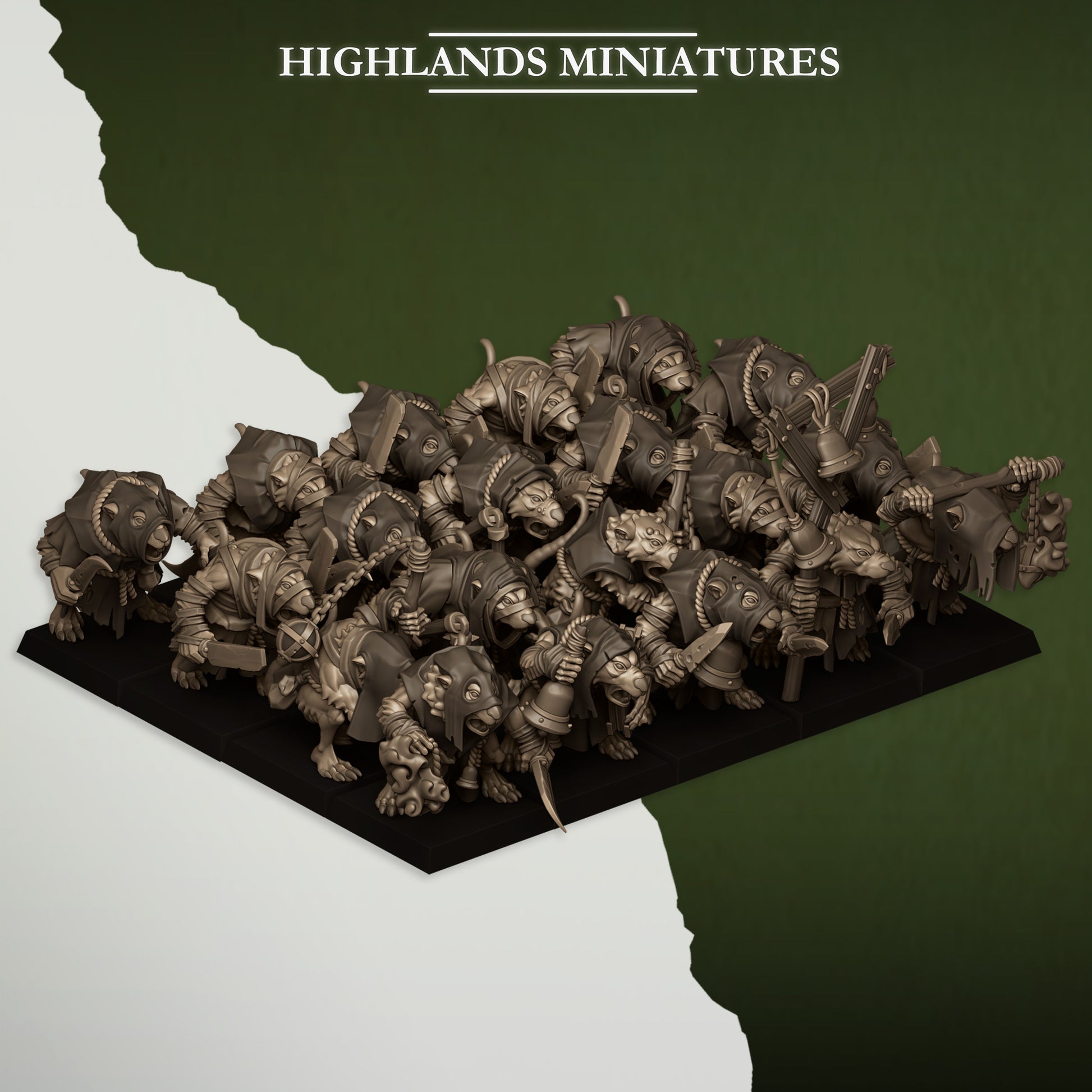 Miniatura Acólitos Verminarios Hombres-Rata resina 28mm sin pintar - Drakholm