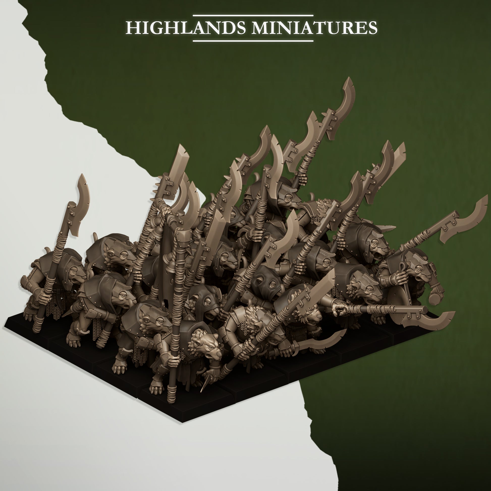 Miniatura Vanguardia Verminaria Hombres-Rata resina 28mm sin pintar - Drakholm