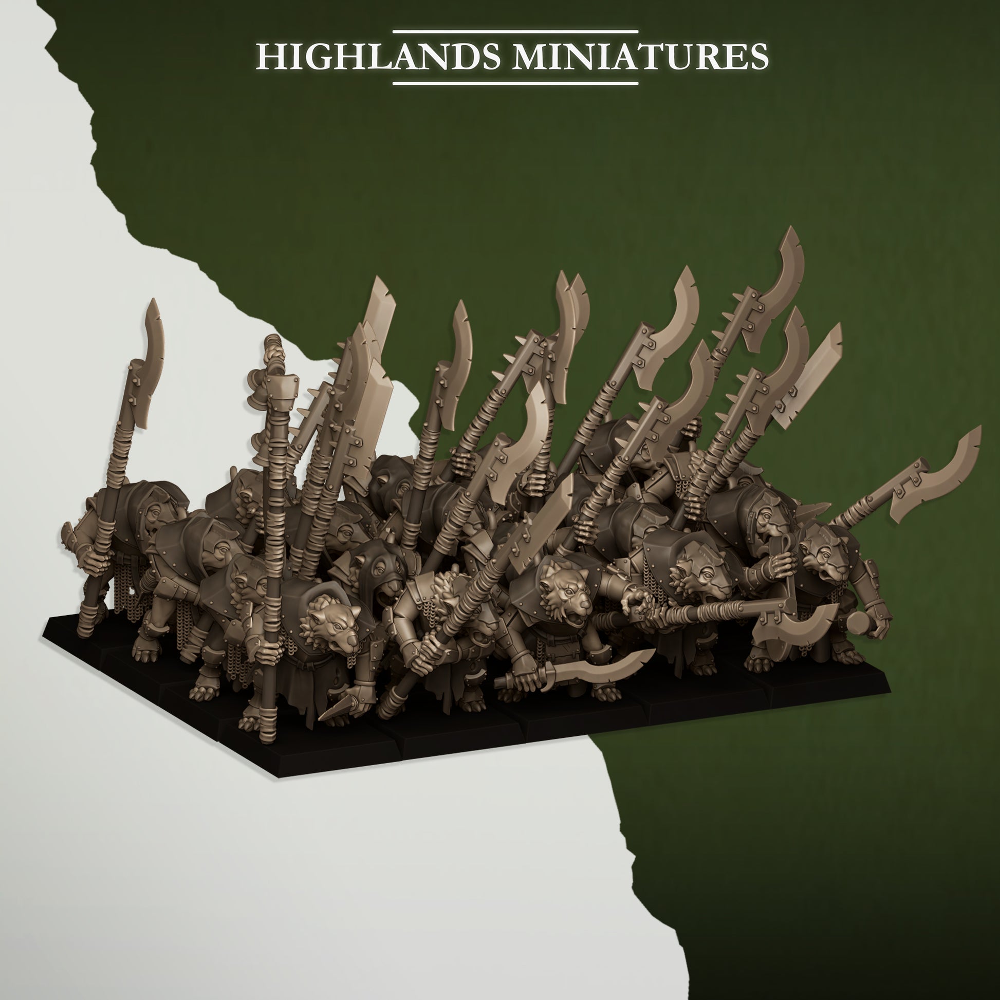 Miniatura Vanguardia Verminaria Hombres-Rata resina 28mm sin pintar - Drakholm