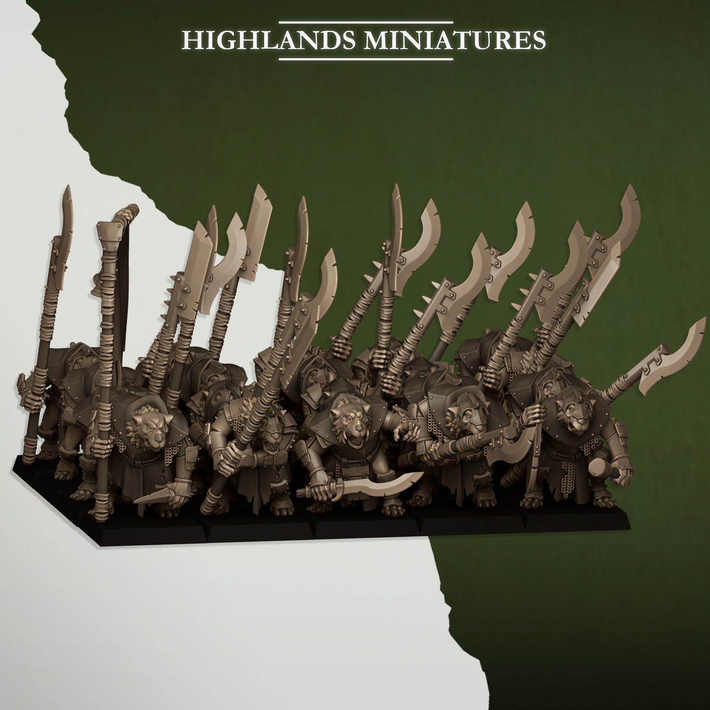 Miniatura Vanguardia Verminaria Hombres-Rata resina 28mm sin pintar - Drakholm