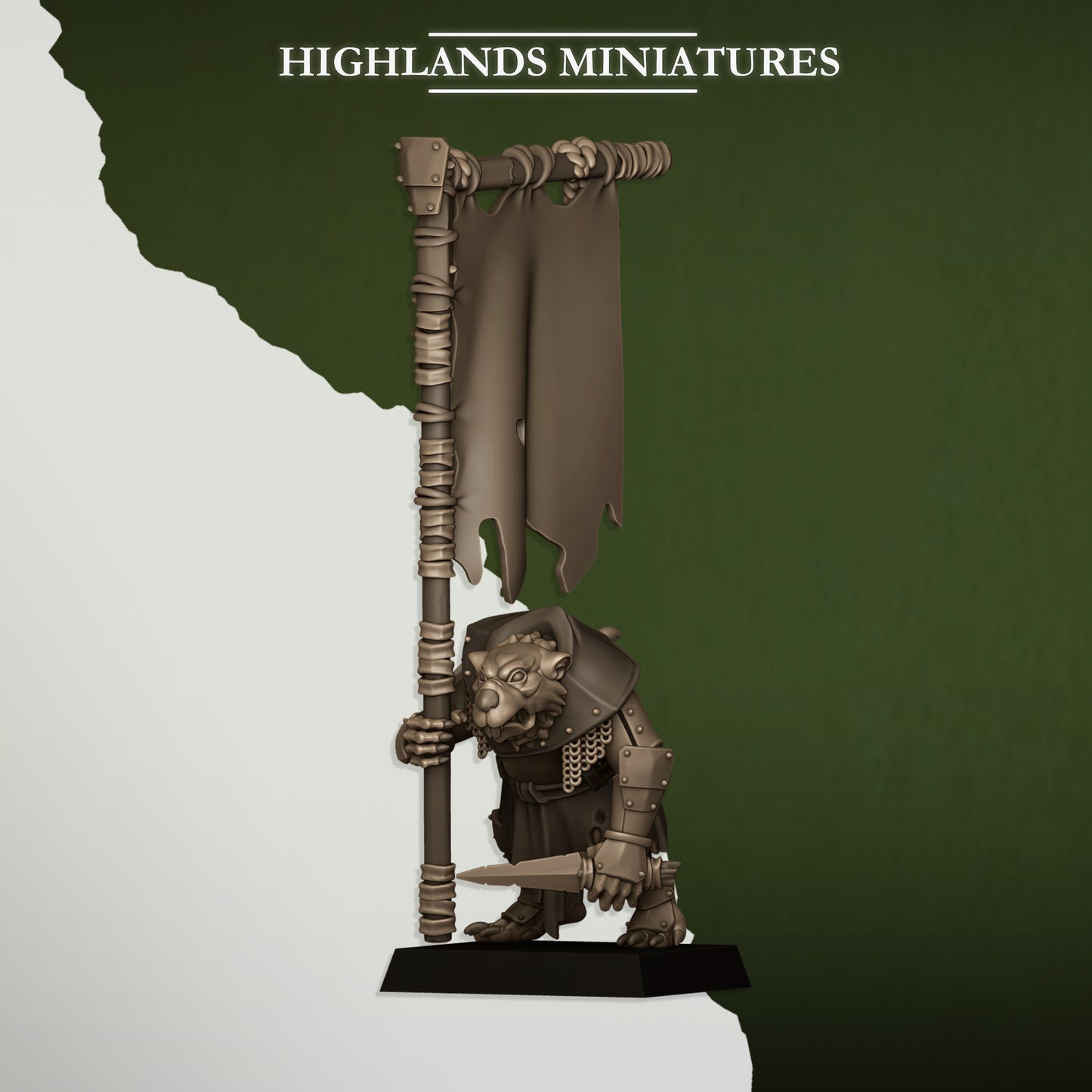 Miniatura Vanguardia Verminaria Hombres-Rata resina 28mm sin pintar - Drakholm