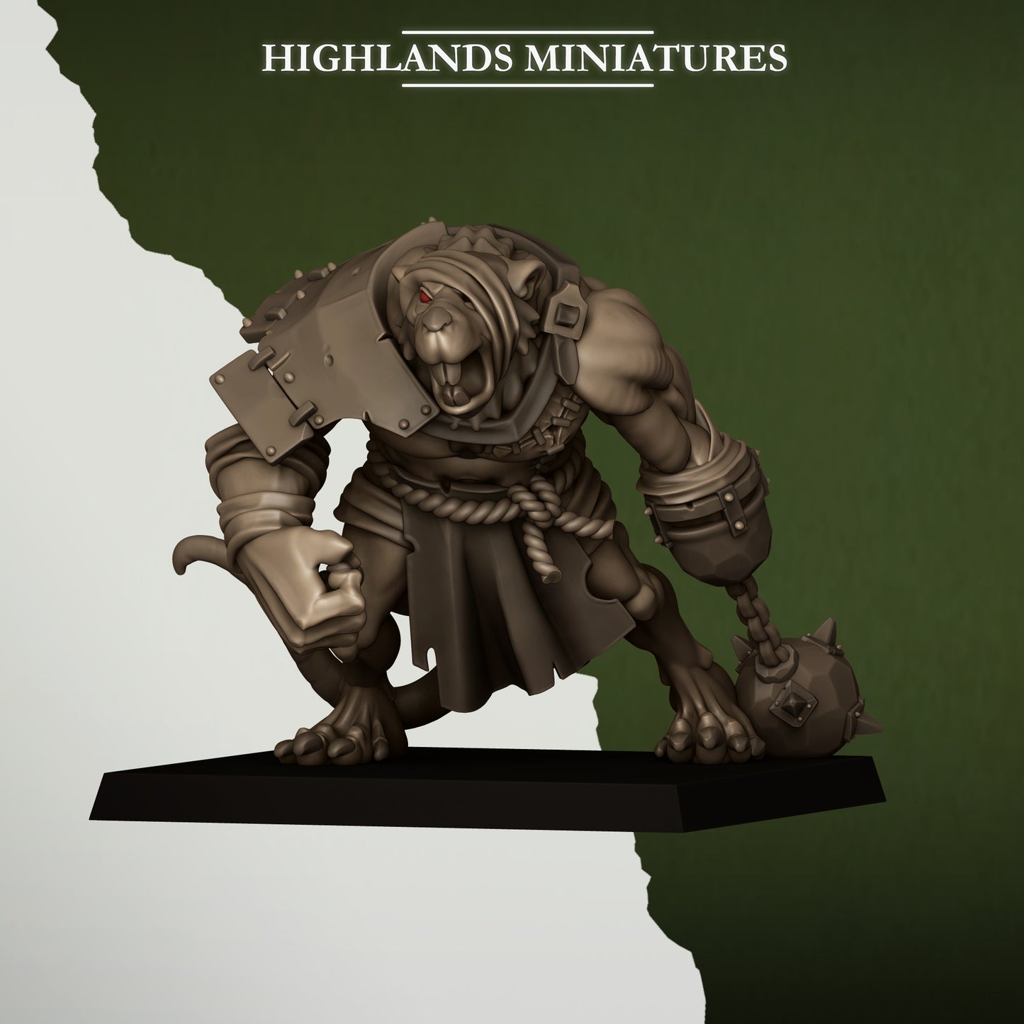 Miniatura Ratgors y Líder Hombres-Rata resina 28mm sin pintar - Drakholm