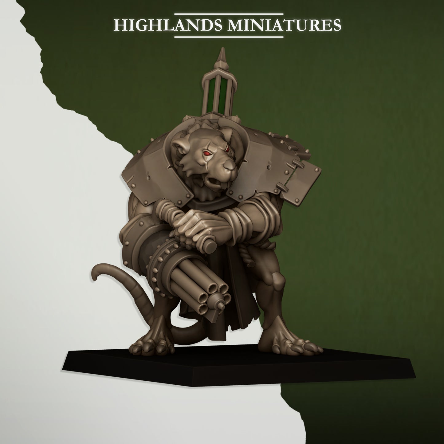 Miniatura Ratgors y Líder Hombres-Rata resina 28mm sin pintar - Drakholm