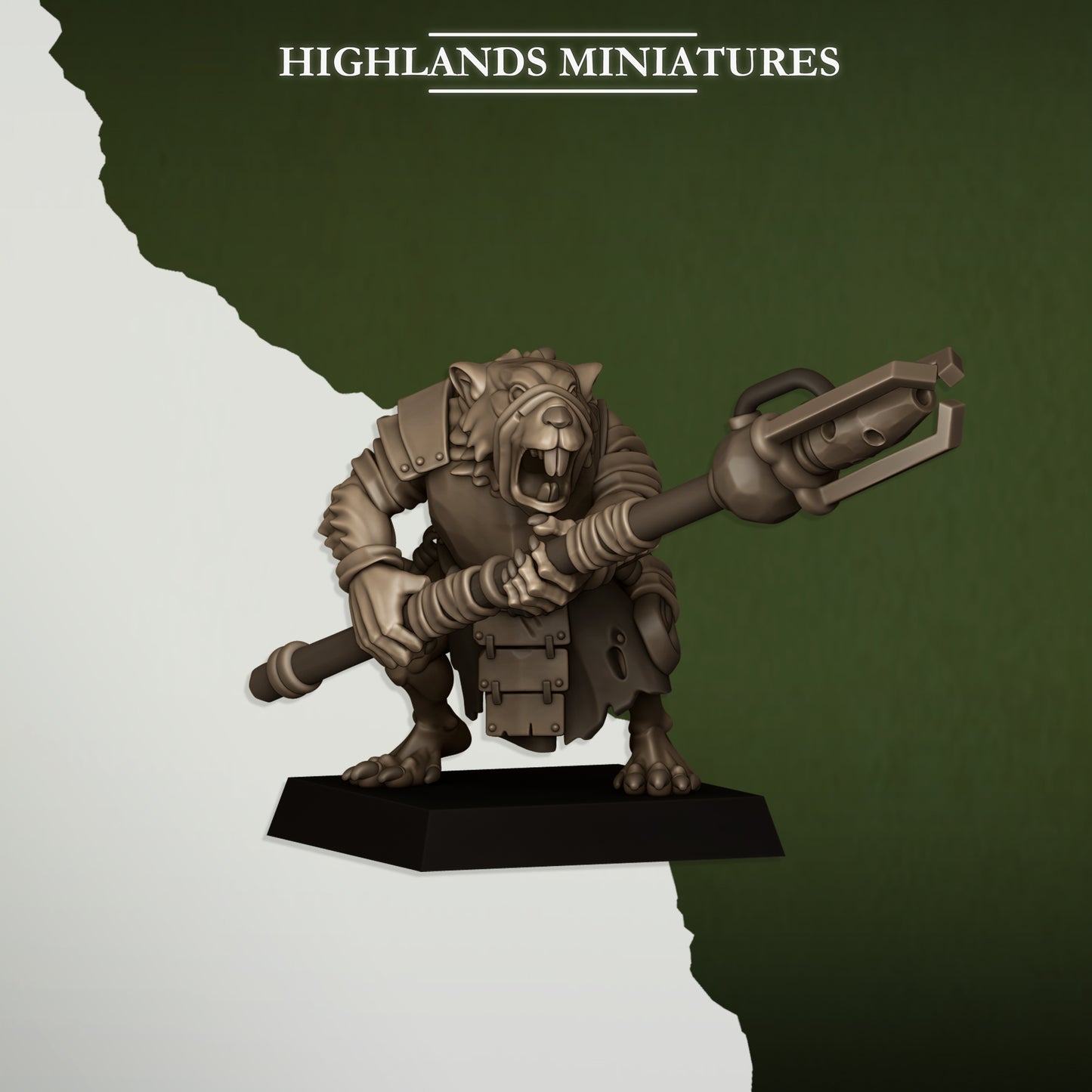Miniatura Ratgors y Líder Hombres-Rata resina 28mm sin pintar - Drakholm