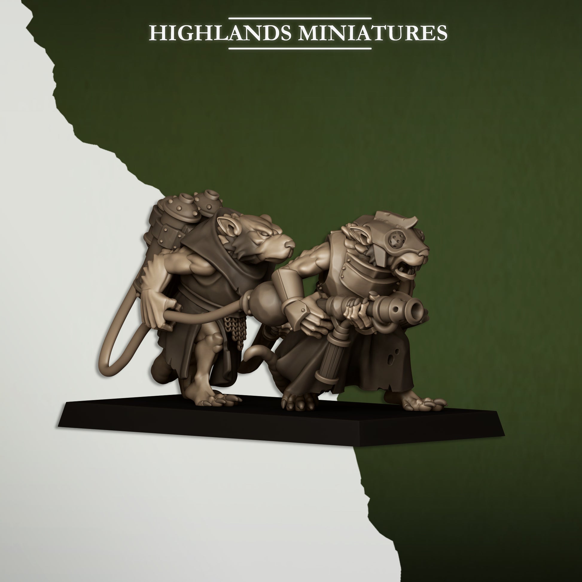 Miniatura Arma Pesada de la Cloaca Hombres-Rata resina 28mm sin pintar - Drakholm