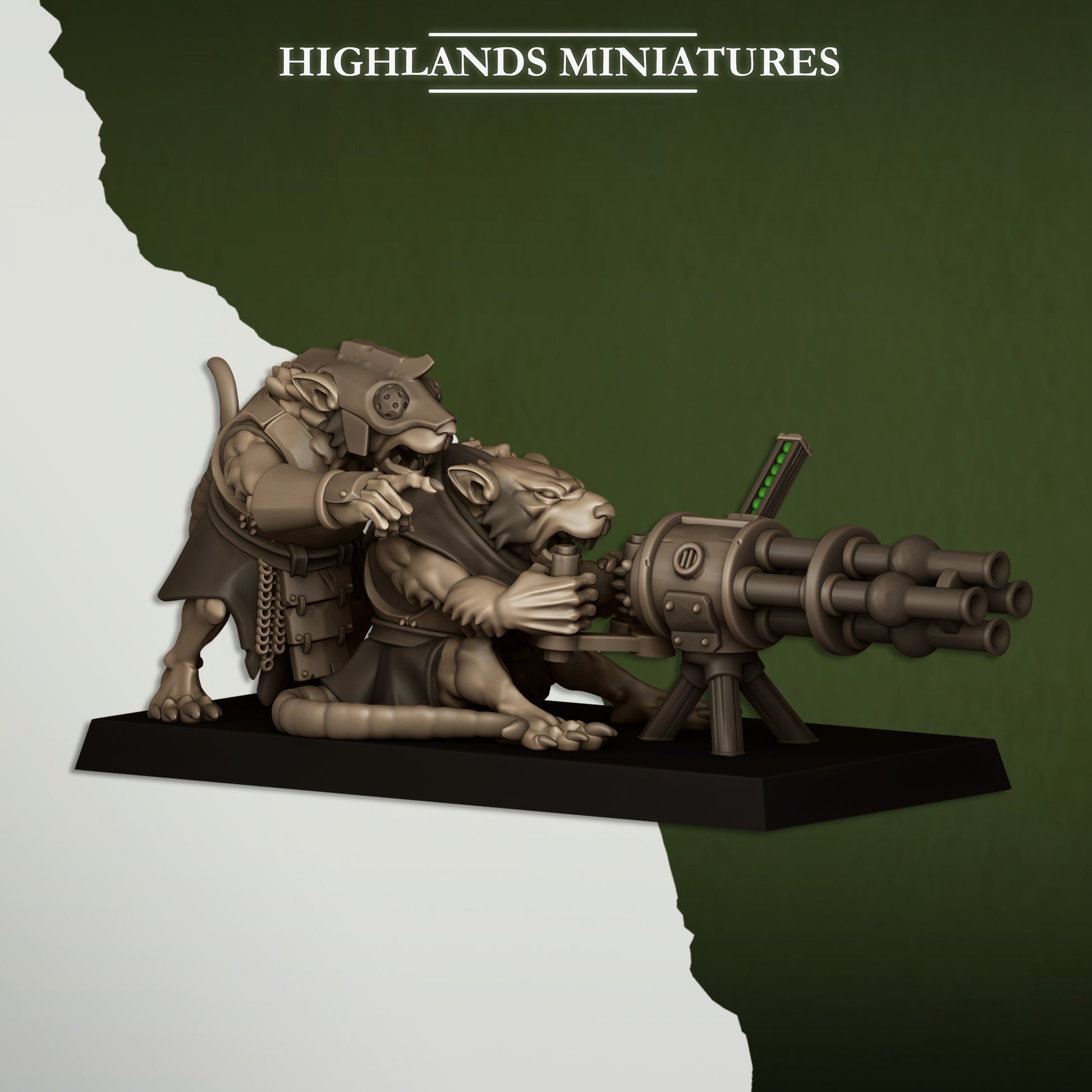 Miniatura Arma Pesada de la Cloaca Hombres-Rata resina 28mm sin pintar - Drakholm