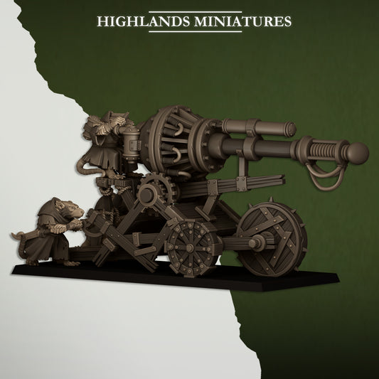 Miniatura Cañón de la Cloaca Hombres-Rata resina 28mm sin pintar - Drakholm