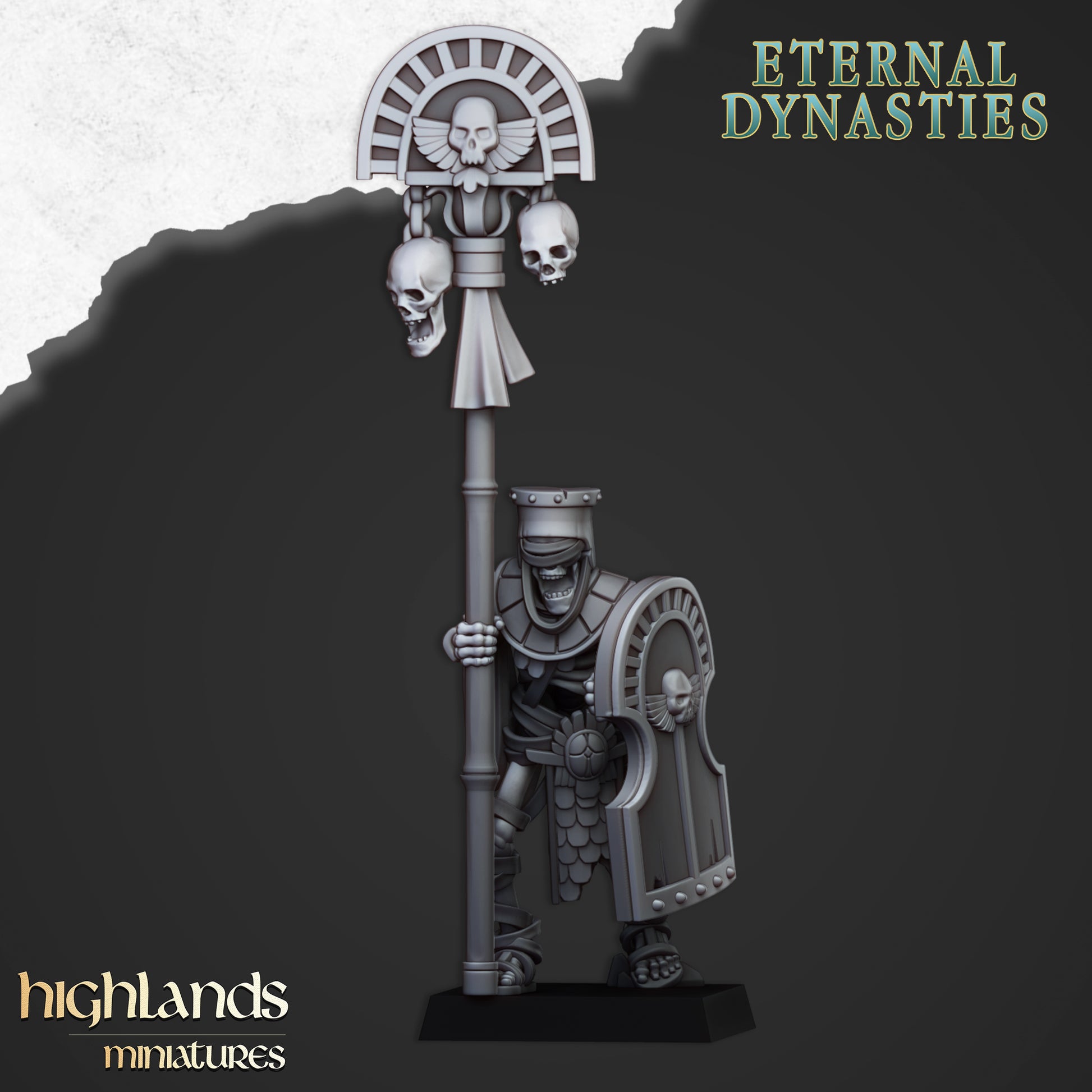 Miniatura Guardia Antigua con Alabardas Reyes Funerarios resina 28mm sin pintar - Drakholm