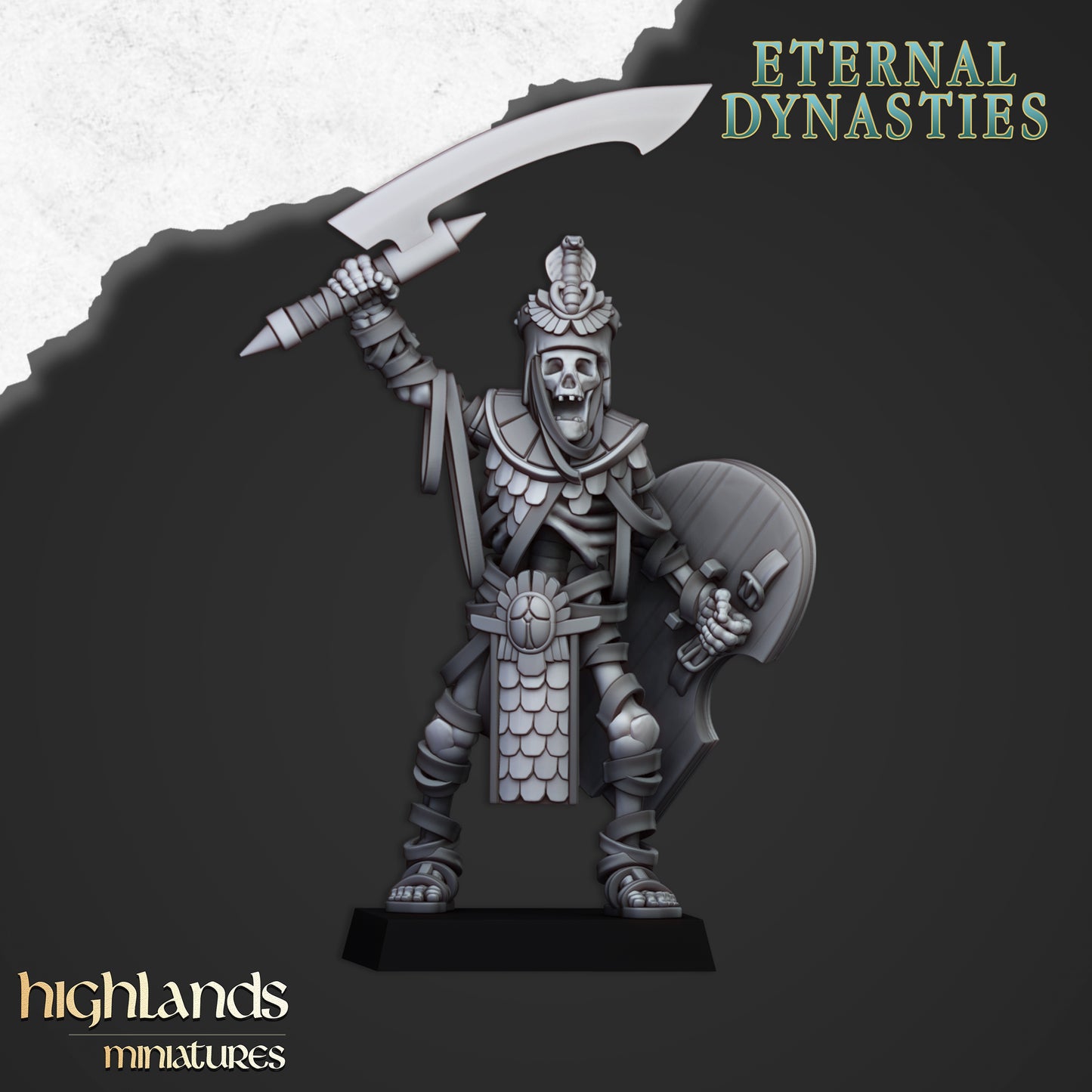 Miniatura Guardia Antigua con Alabardas Reyes Funerarios resina 28mm sin pintar - Drakholm