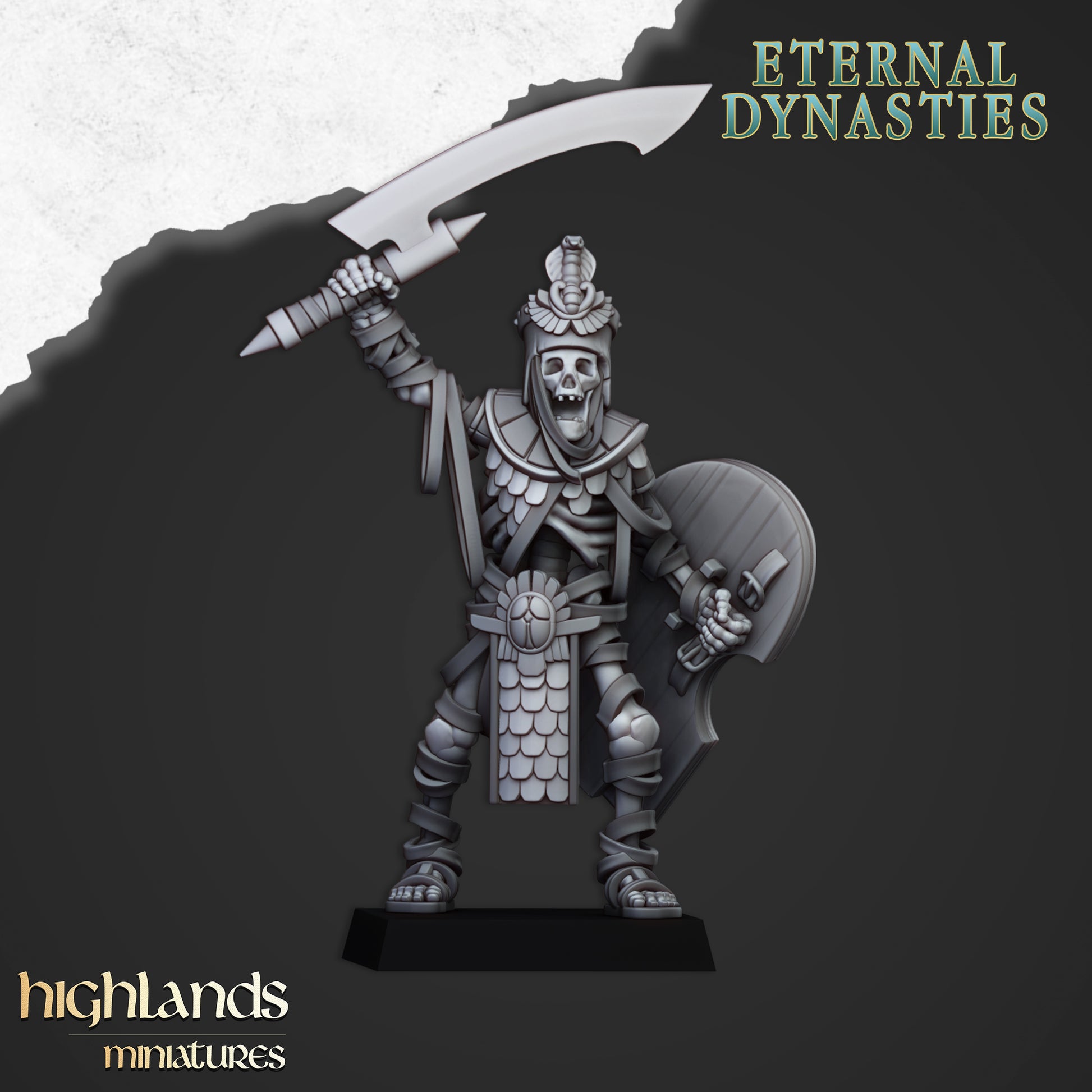Miniatura Guardia Antigua con Alabardas Reyes Funerarios resina 28mm sin pintar - Drakholm