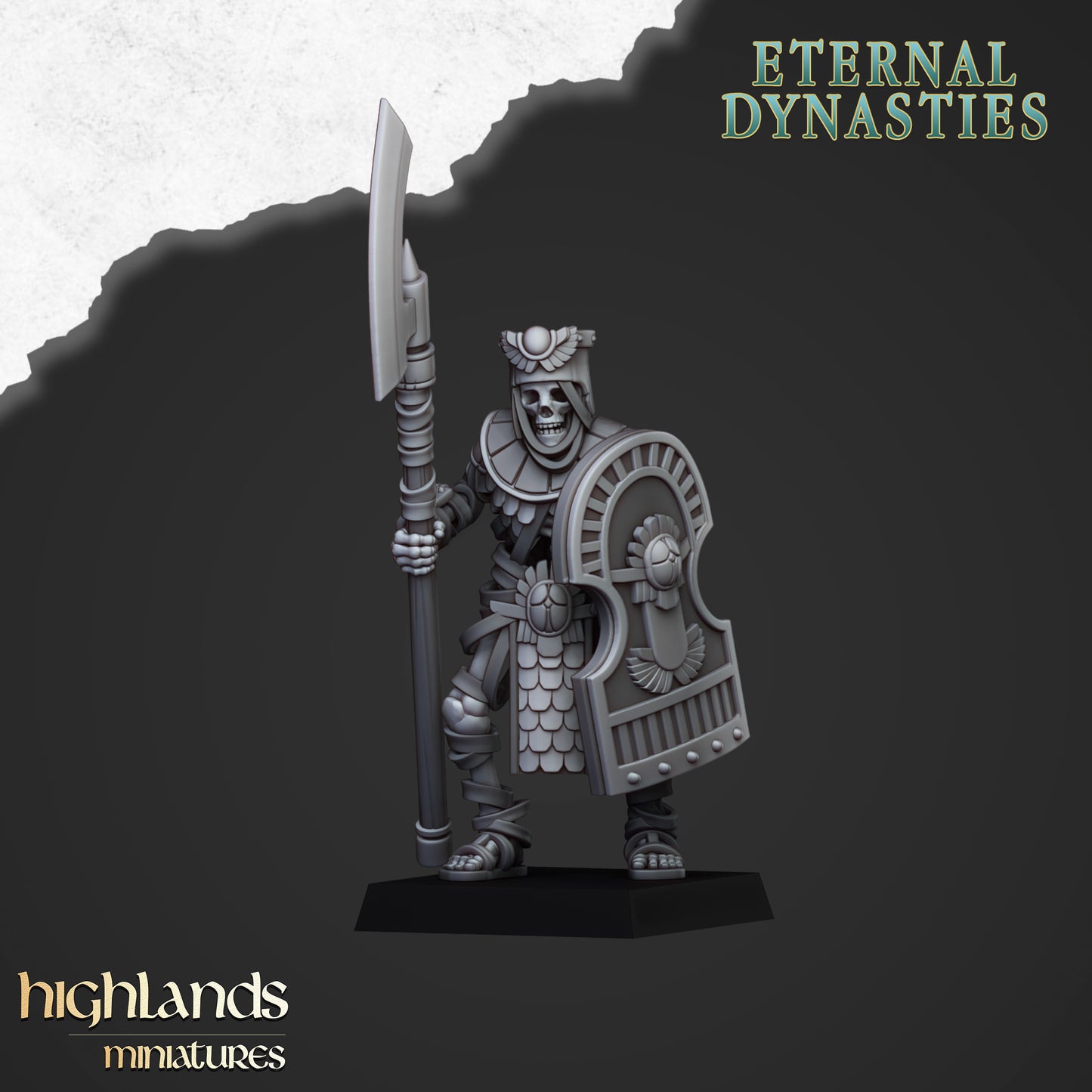 Miniatura Guardia Antigua con Alabardas Reyes Funerarios resina 28mm sin pintar - Drakholm