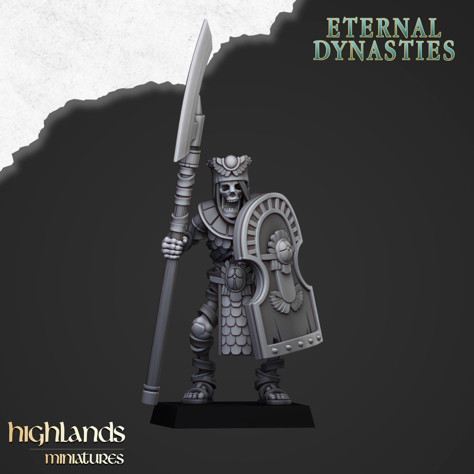Miniatura Guardia Antigua con Alabardas Reyes Funerarios resina 28mm sin pintar - Drakholm